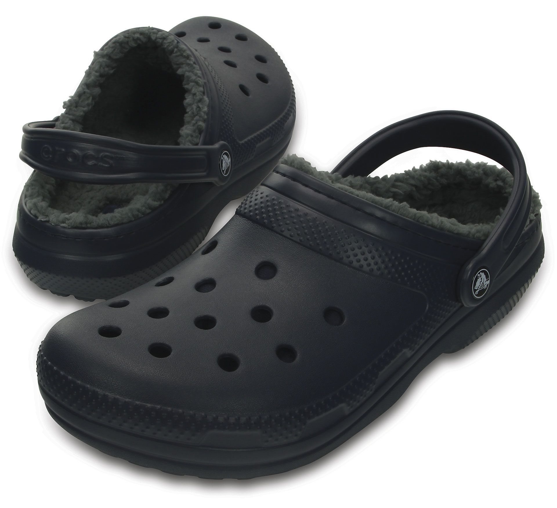 Crocs Classic Fuzz Lined Clog Instappers Senior