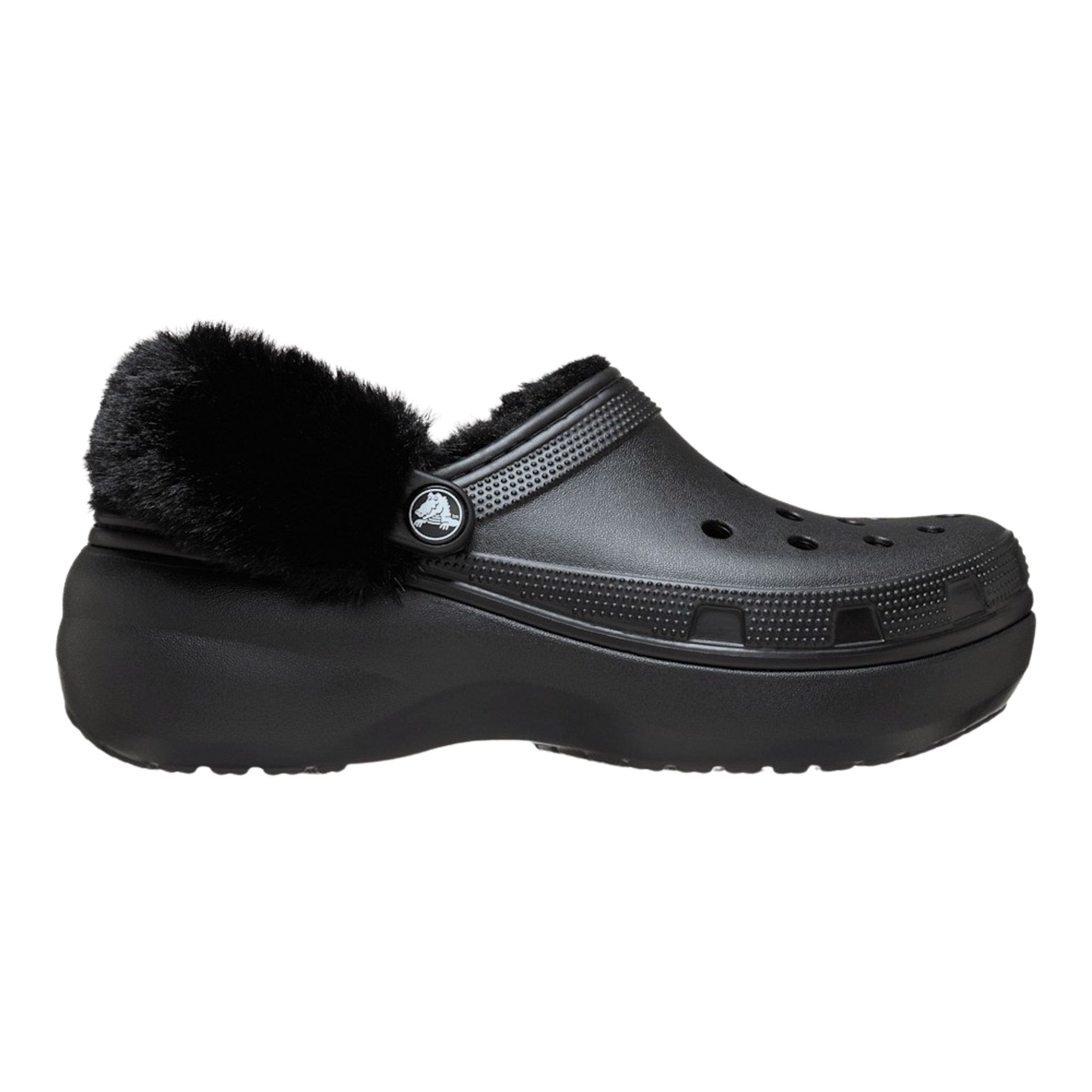 Crocs Classic Platform Fuzz Lined Clog Slip-ons Damen | Plutosport