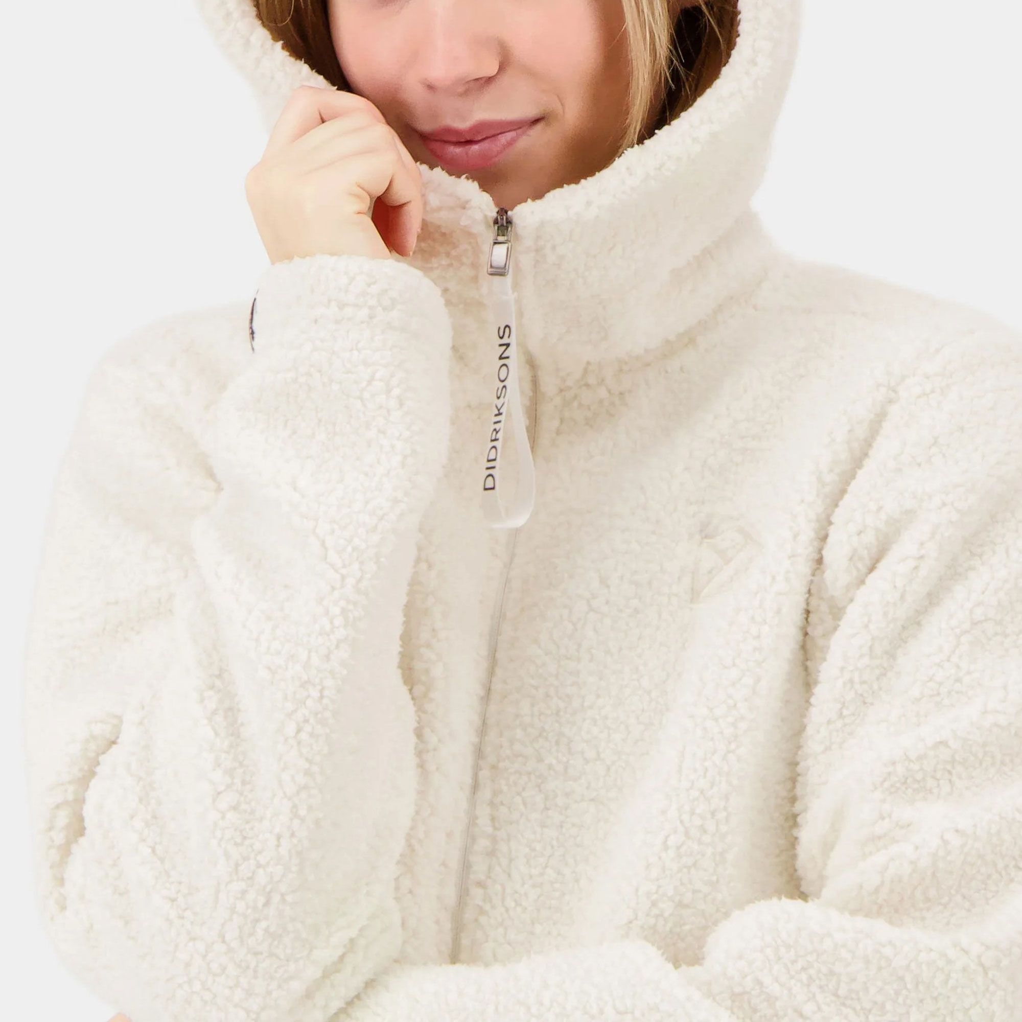 Didriksons Women's fleece jacket ALEXA 3, white foam