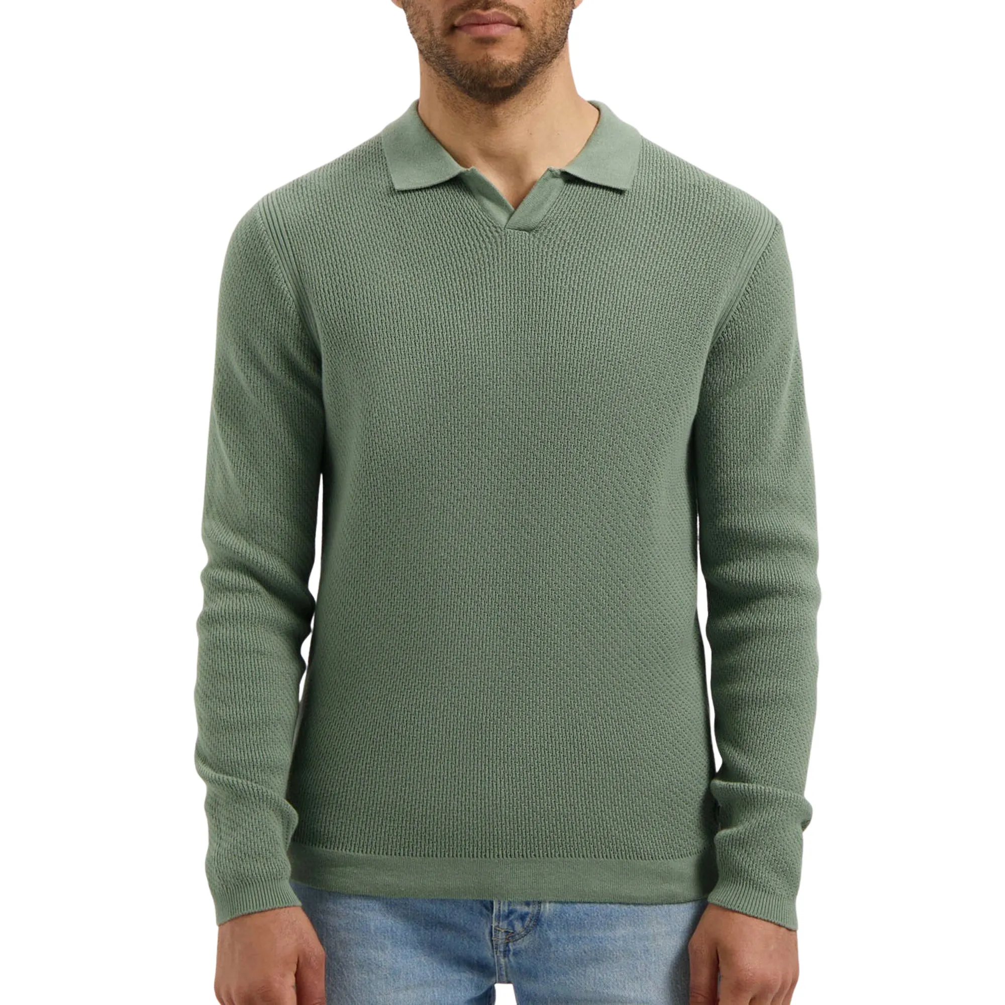 Dstrezzed Kostas Knitted Longsleeve Polo Heren
