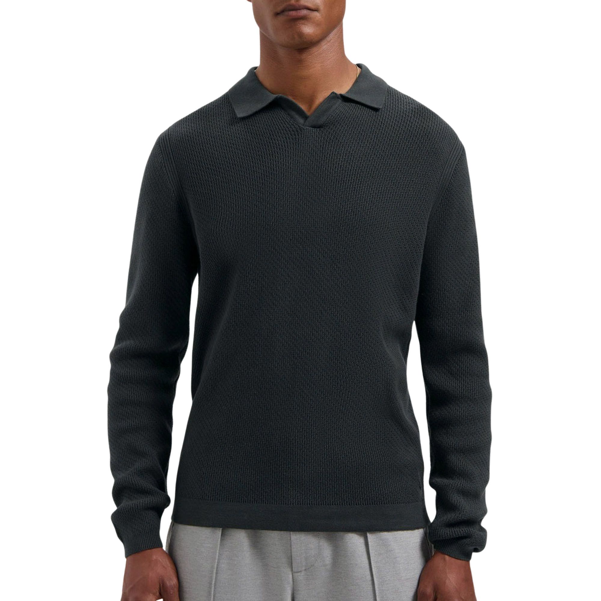 Dstrezzed Kostas Knitted Longsleeve Polo Heren