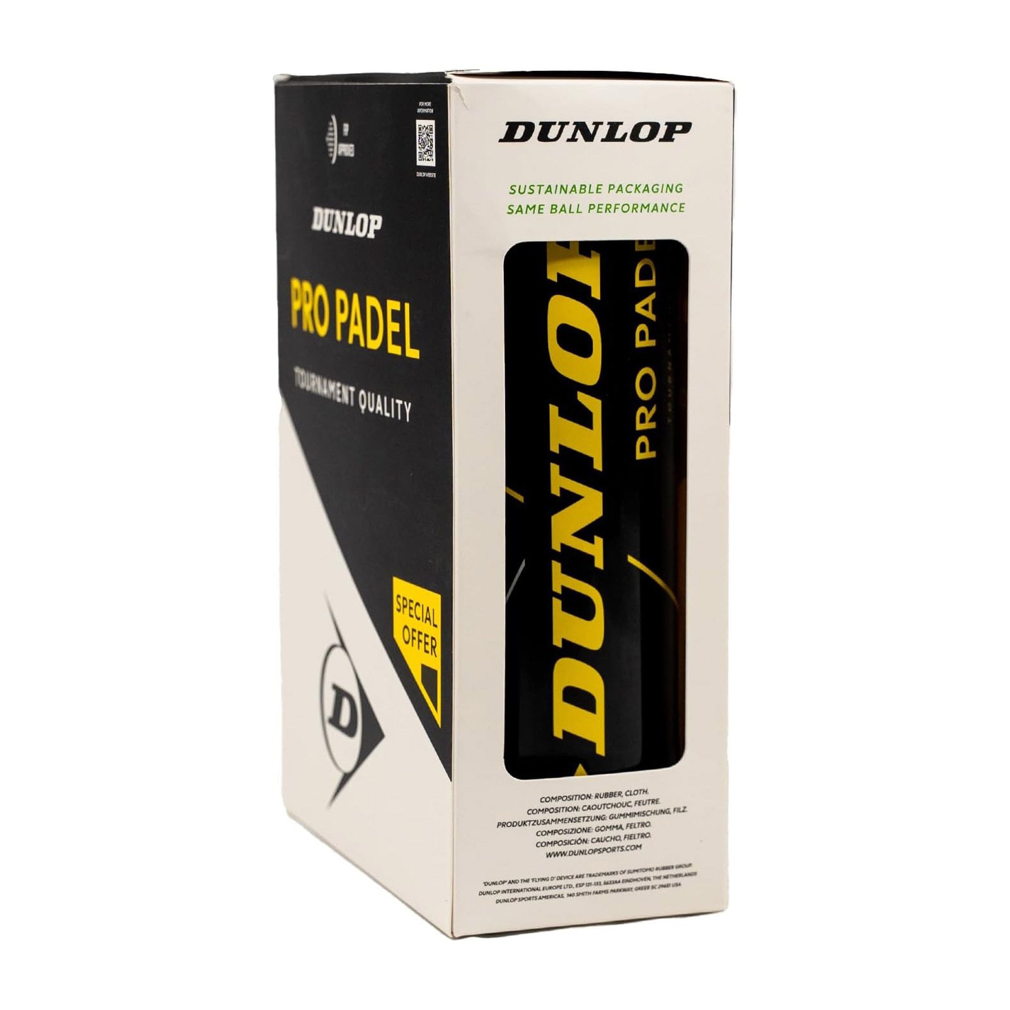 Dunlop Pro Padel Ballen (2x3-can)