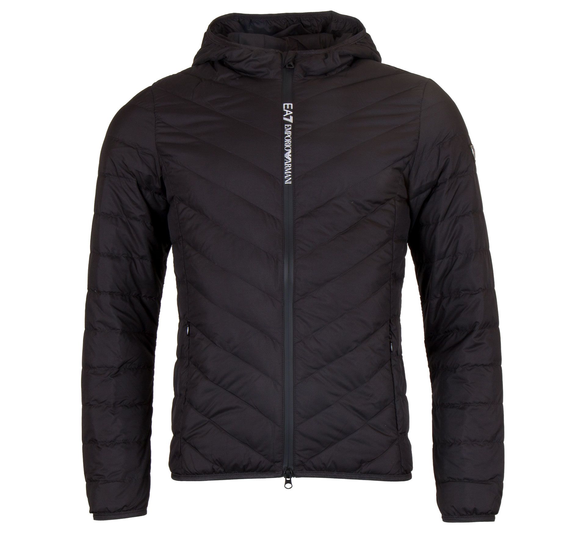 EA7 Train Core Shield Down Light Hoodie Jas Heren