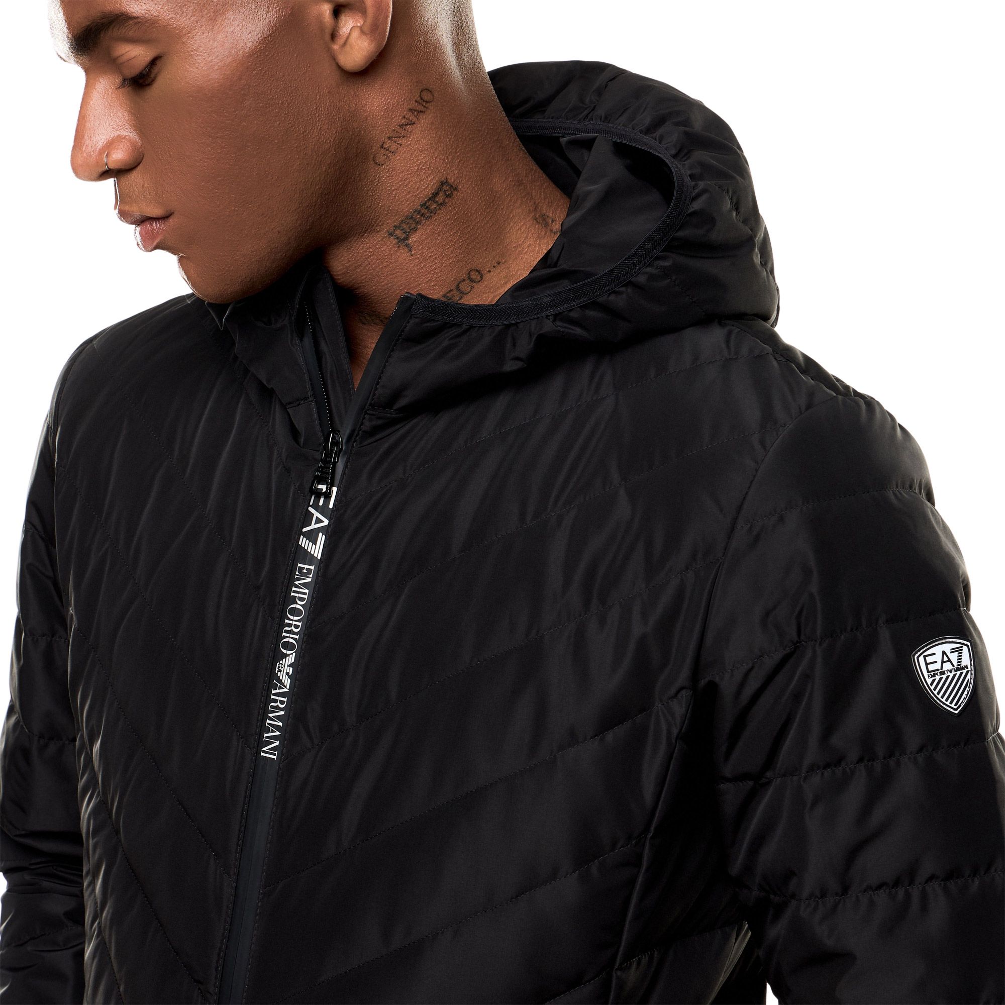 EA7 Premium Shield Packable Hooded Down Jas Heren
