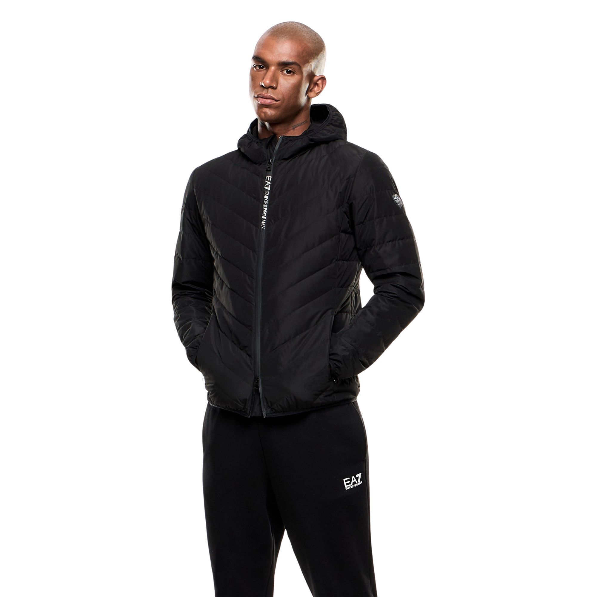 EA7 Premium Shield Packable Hooded Down Jas Heren