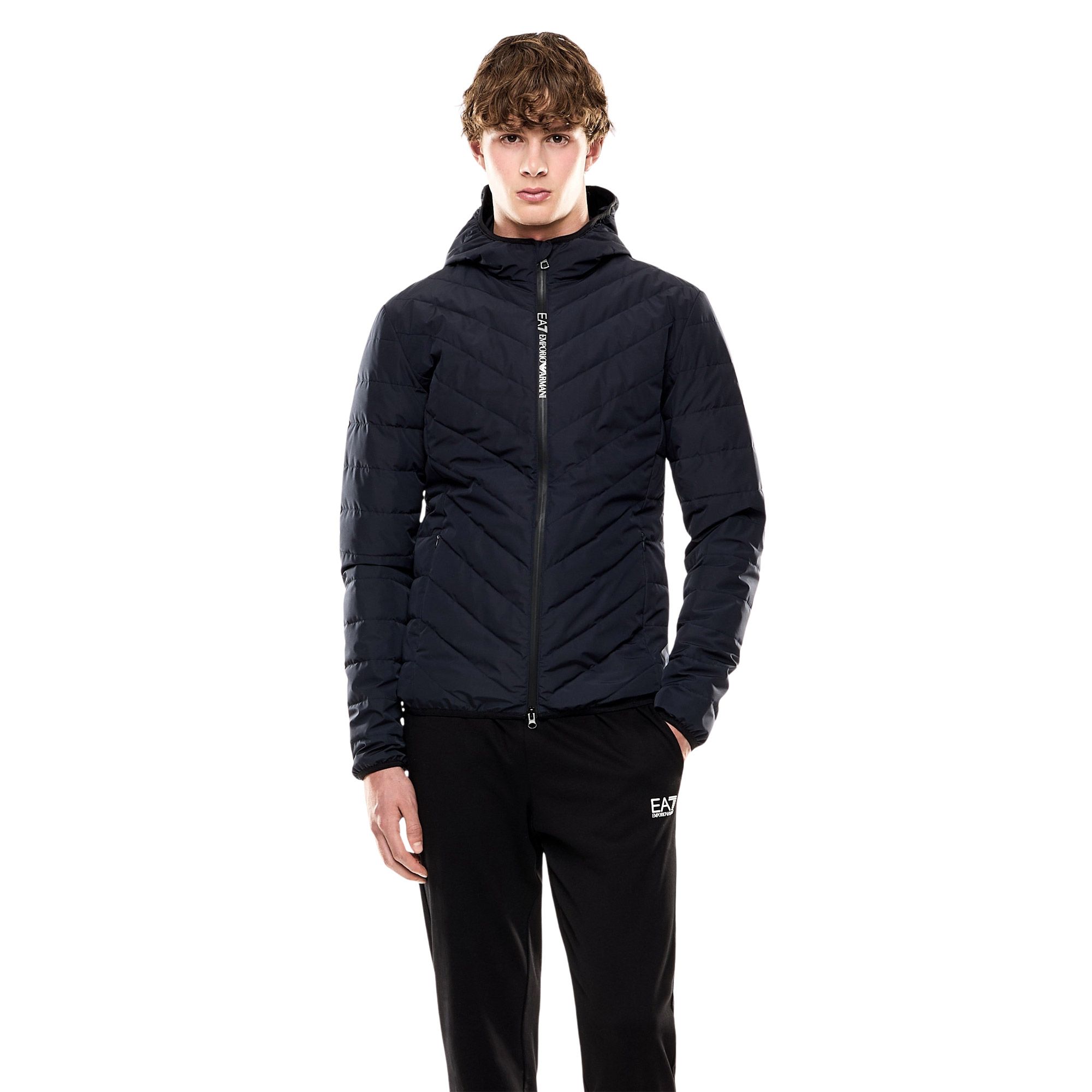 EA7 Premium Shield Packable Hooded Down Jas Heren