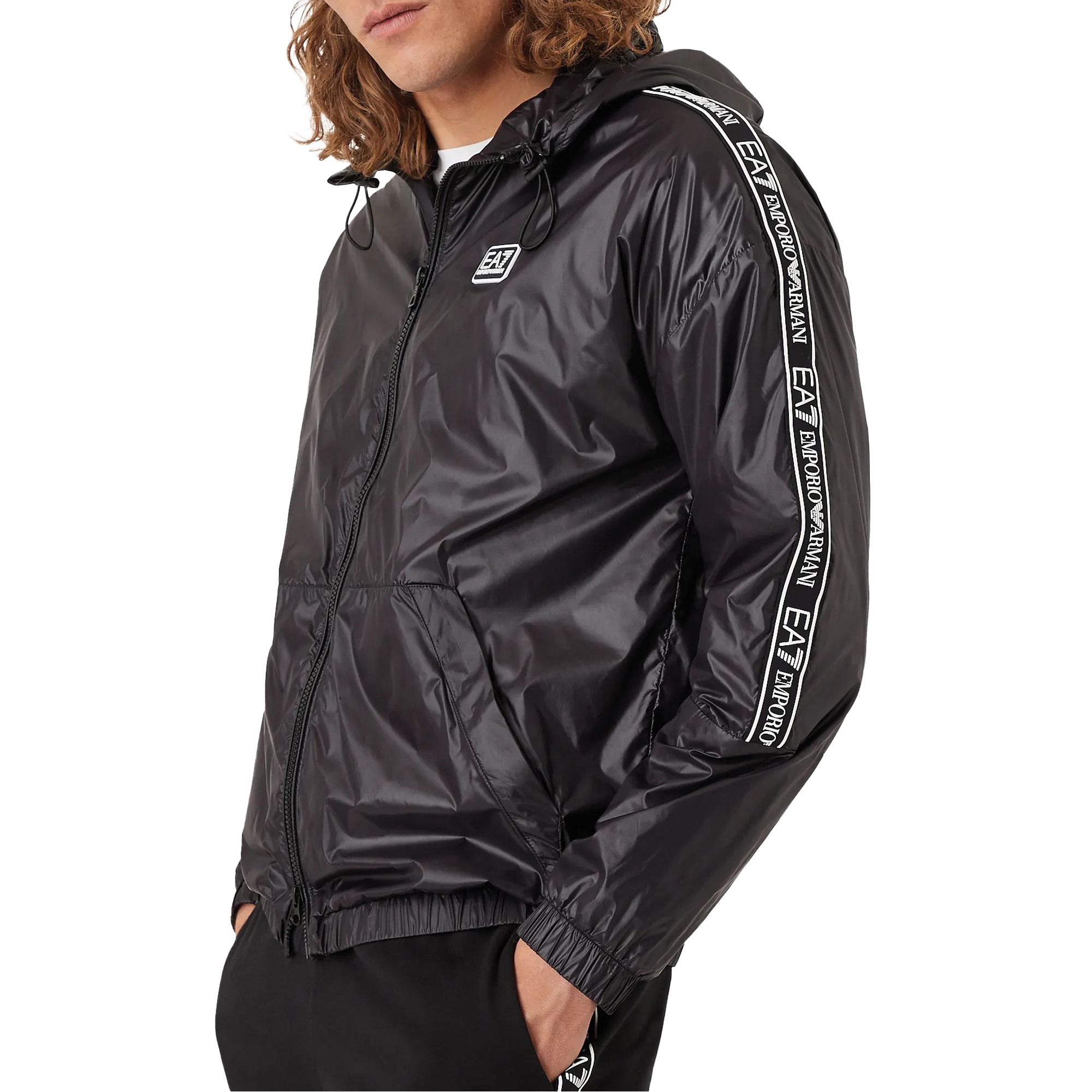 EA7 Train Logo Hooded Bomberjas Heren