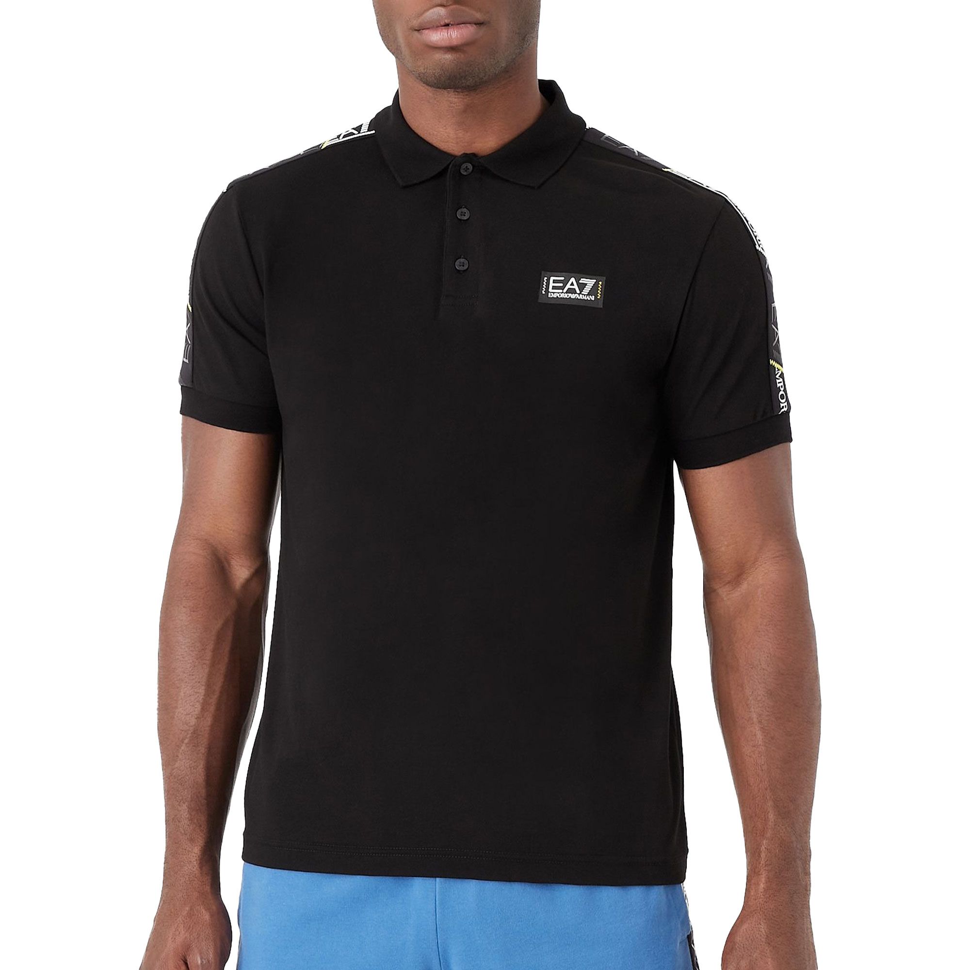 EA7 Logo Series Cotton Polo Heren