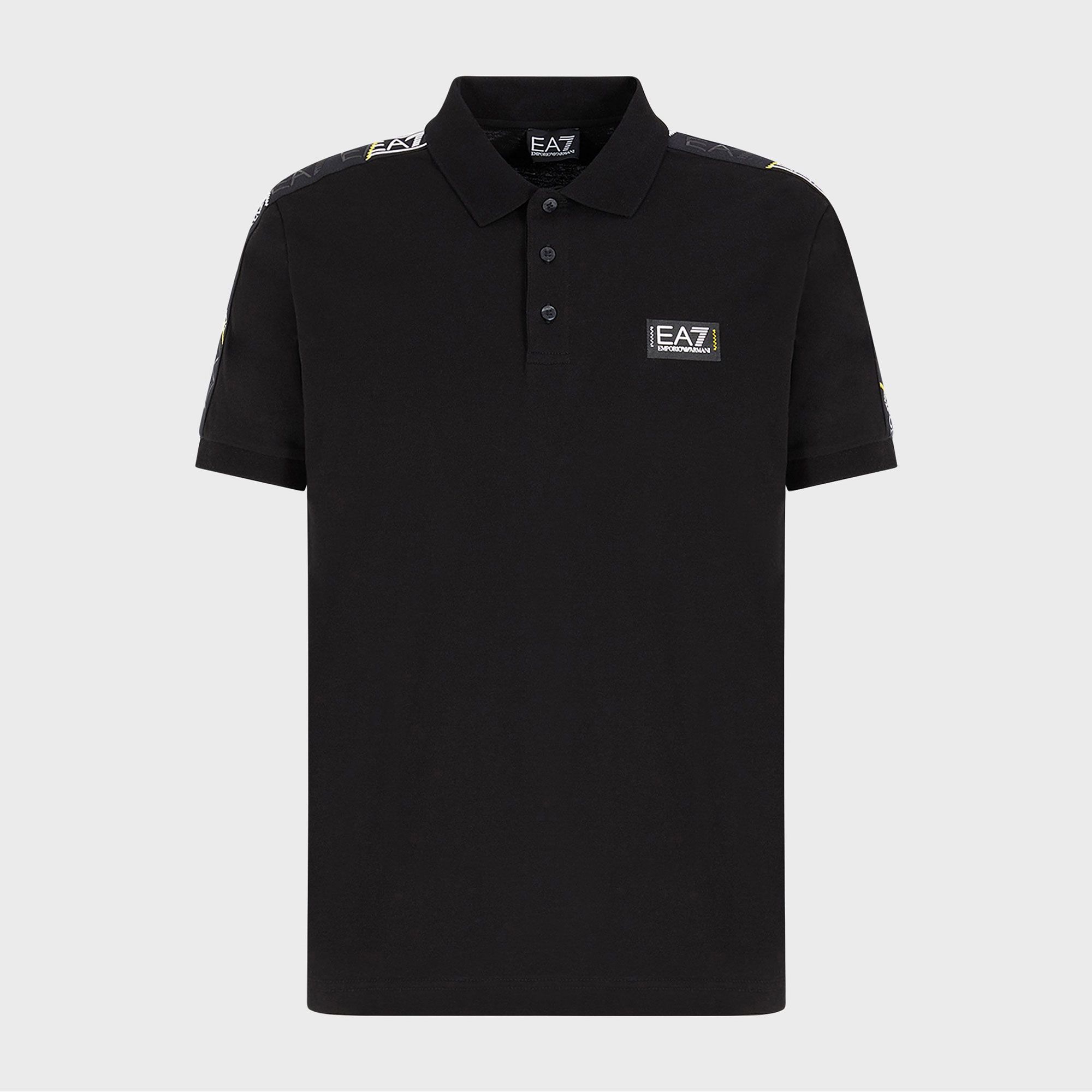 EA7 Logo Series Cotton Polo Heren