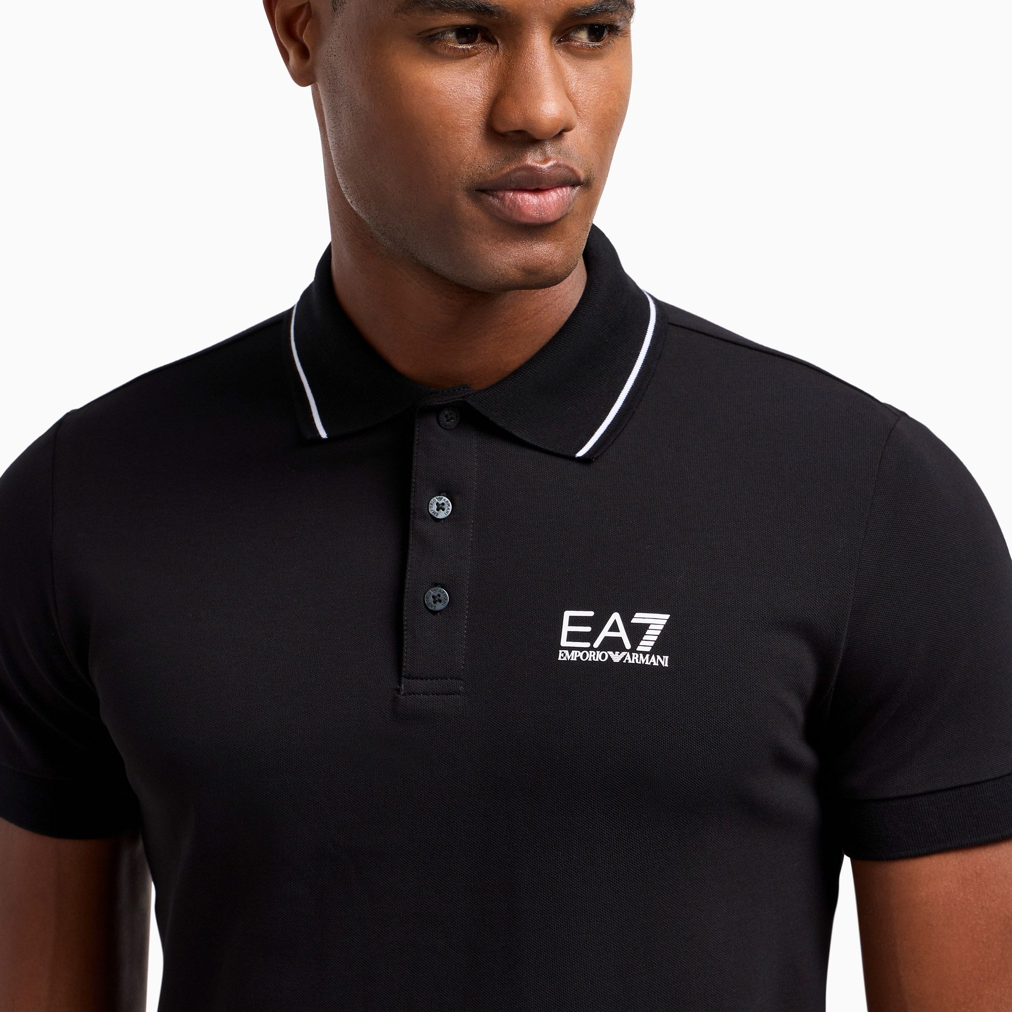 EA7 Core Identity Stretch-Cotton Piqué Polo Heren