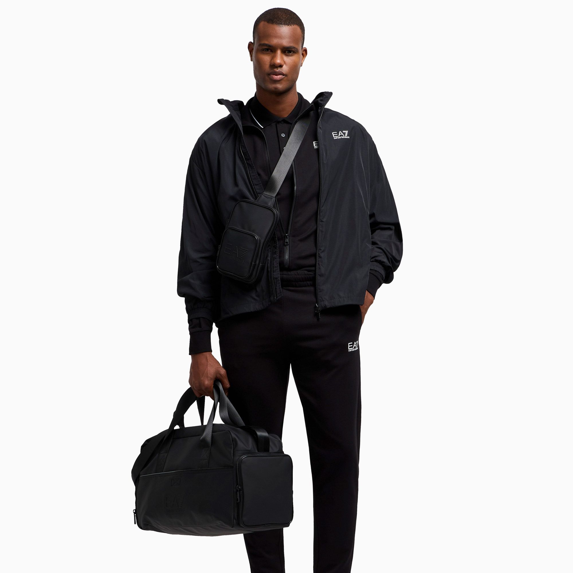 EA7 Core Identity Stretch-Cotton Piqué Polo Heren