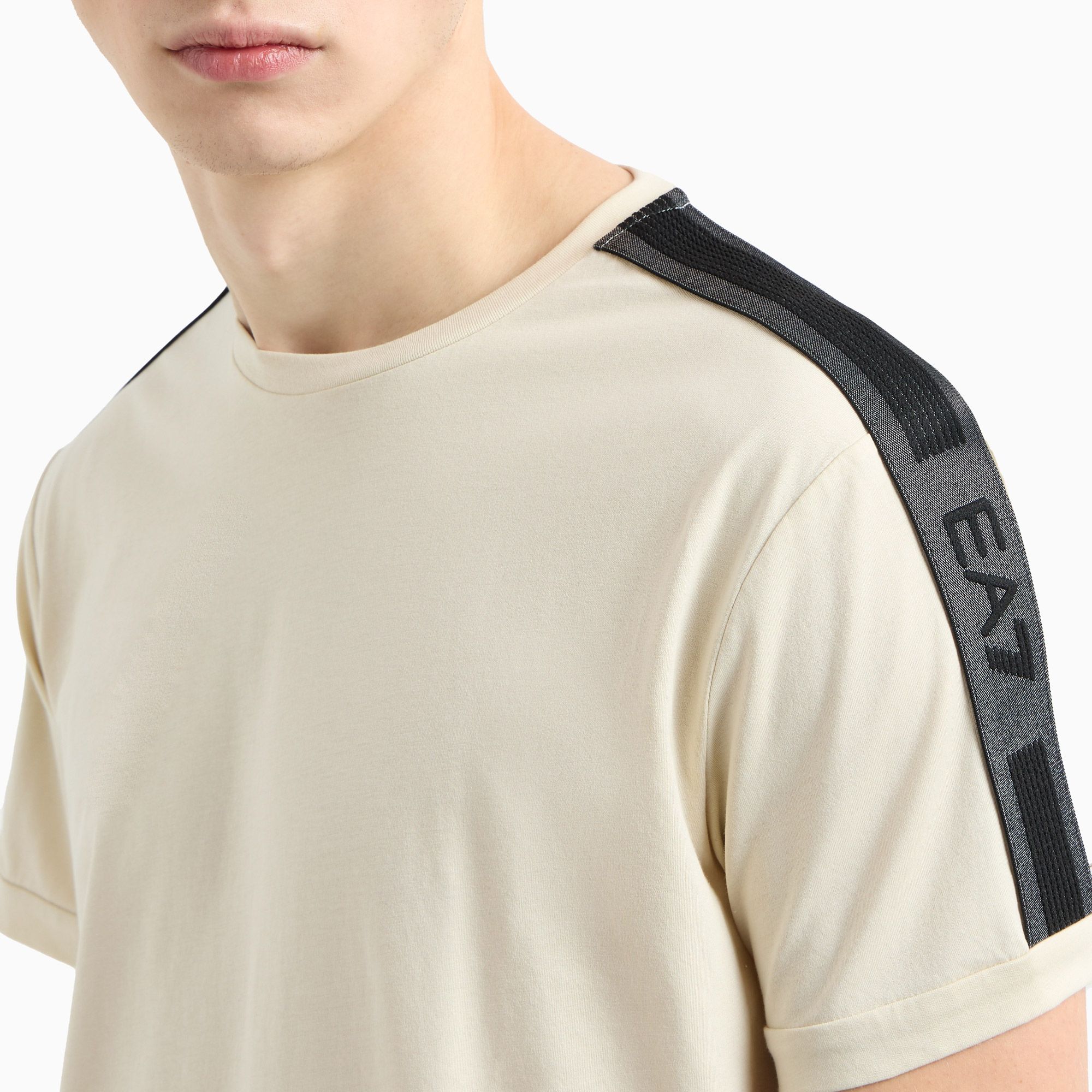 EA7 Logo Series Tape Cotton Shirt Heren