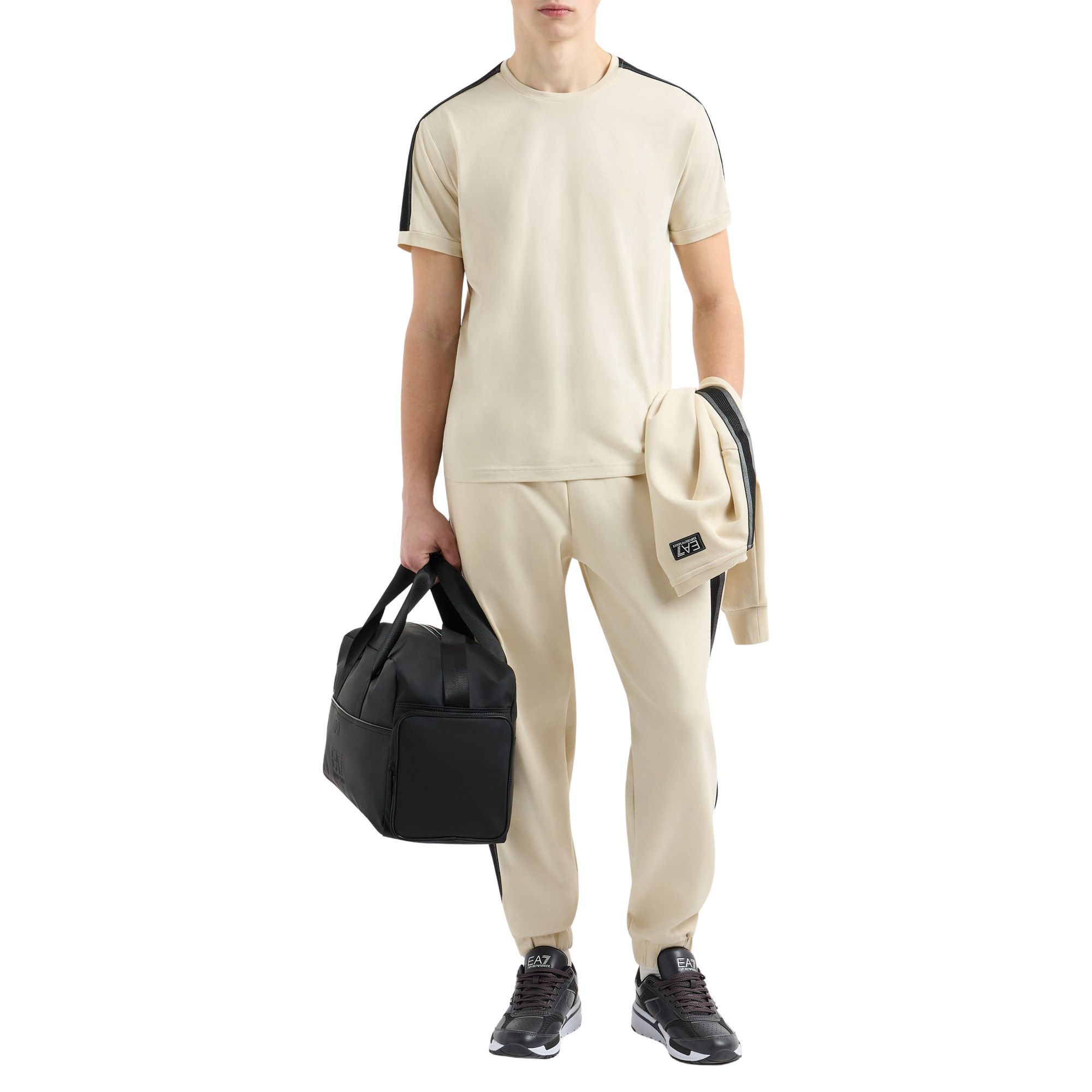 EA7 Logo Series Tape Cotton Shirt Heren