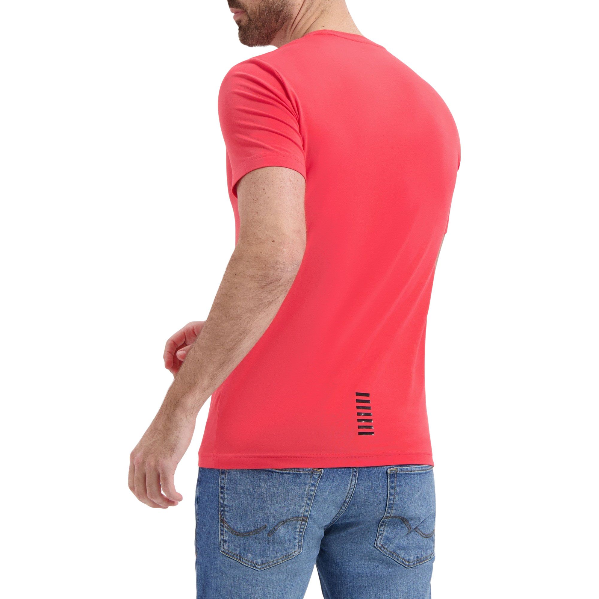 EA7 Basic Logo Stretch-Cotton Shirt Heren