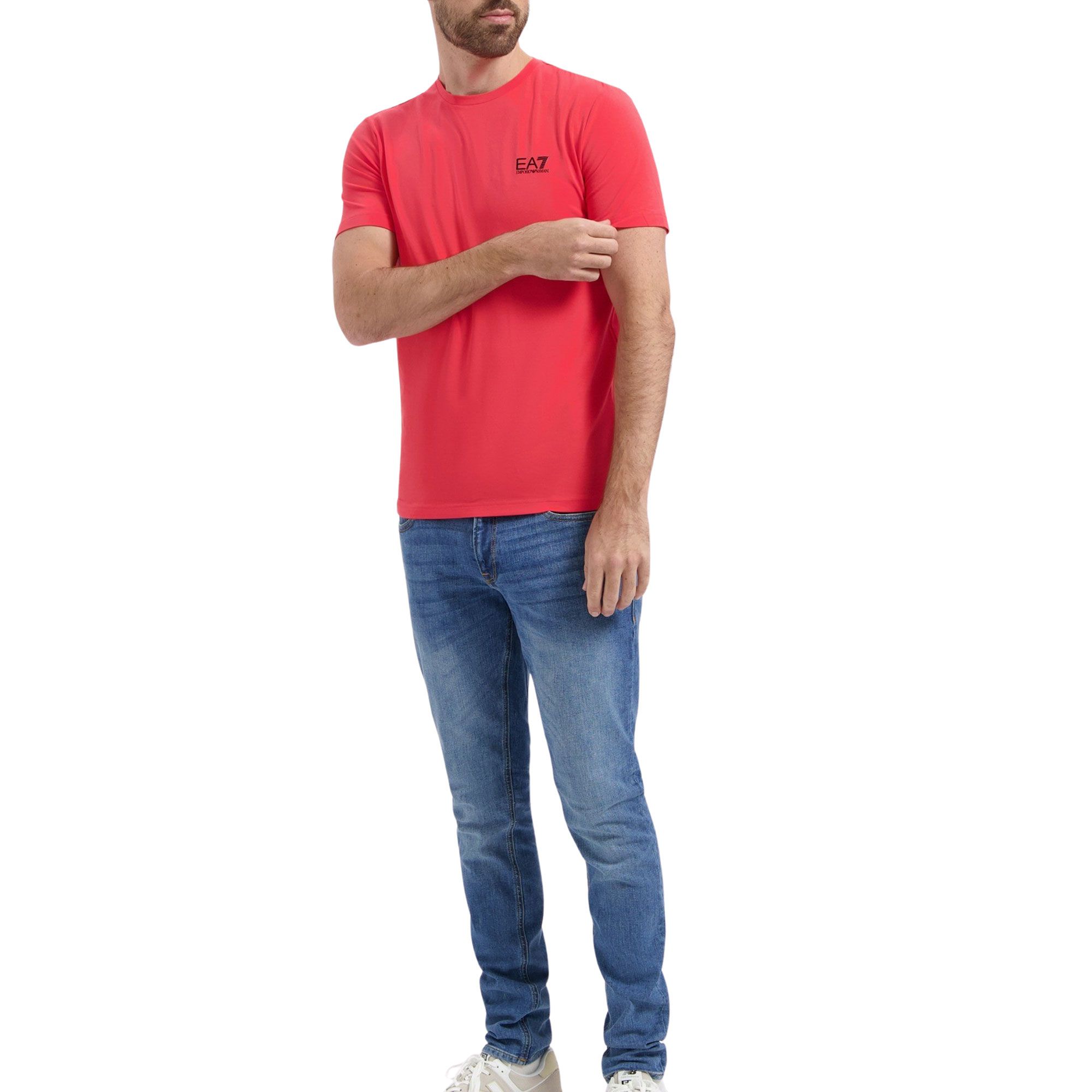 EA7 Basic Logo Stretch-Cotton Shirt Heren