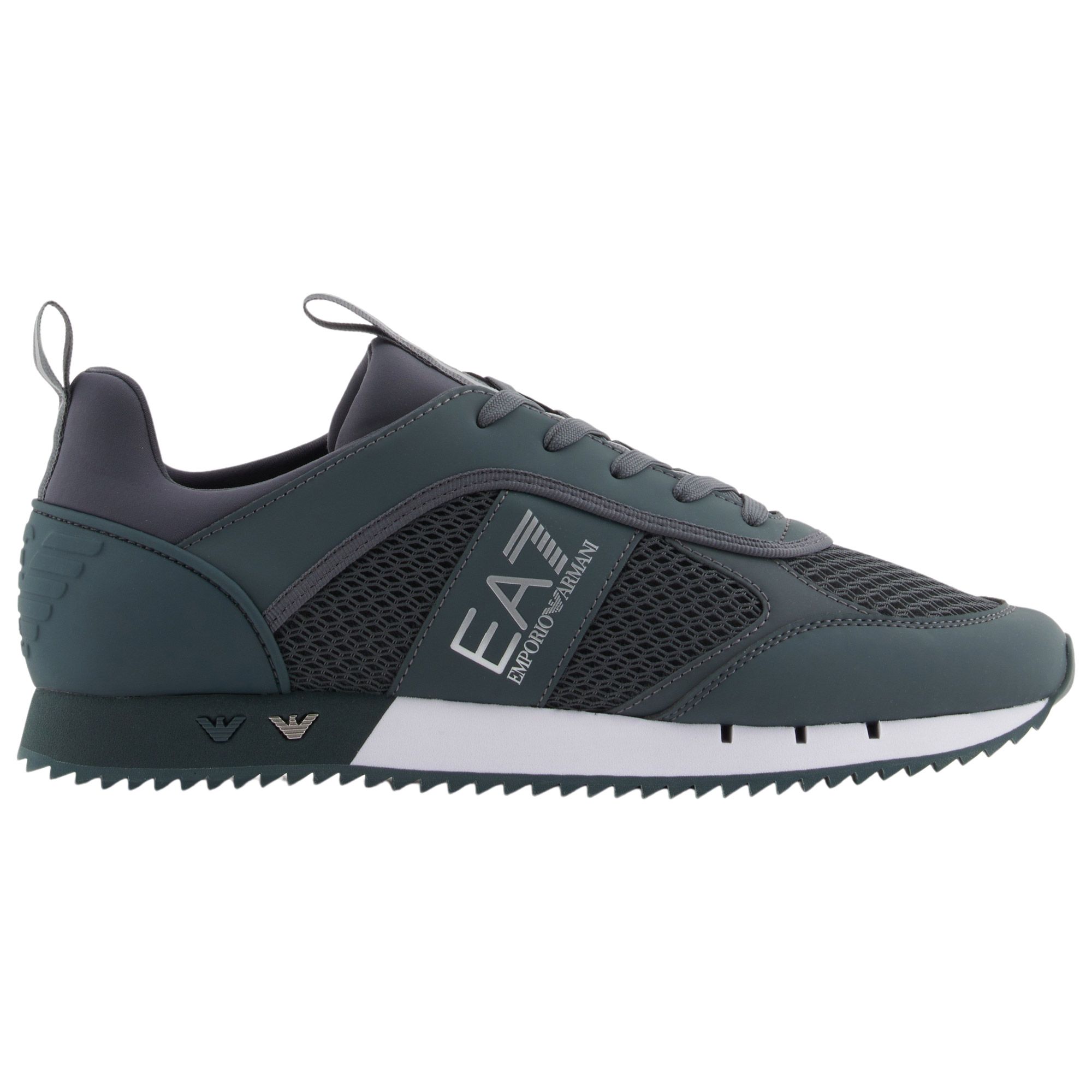 EA7 Black & White Lace Up Sneakers Heren