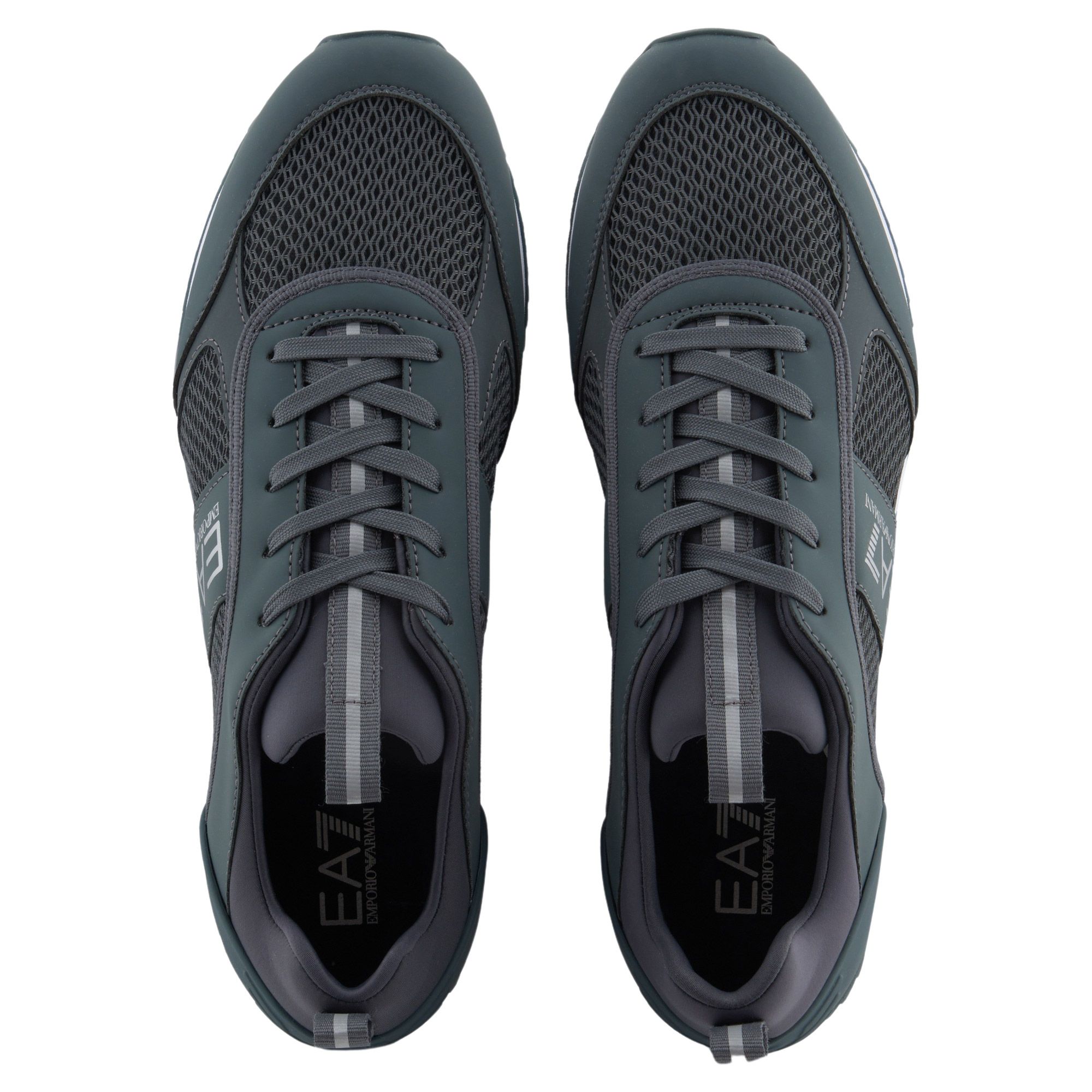 EA7 Black & White Lace Up Sneakers Heren
