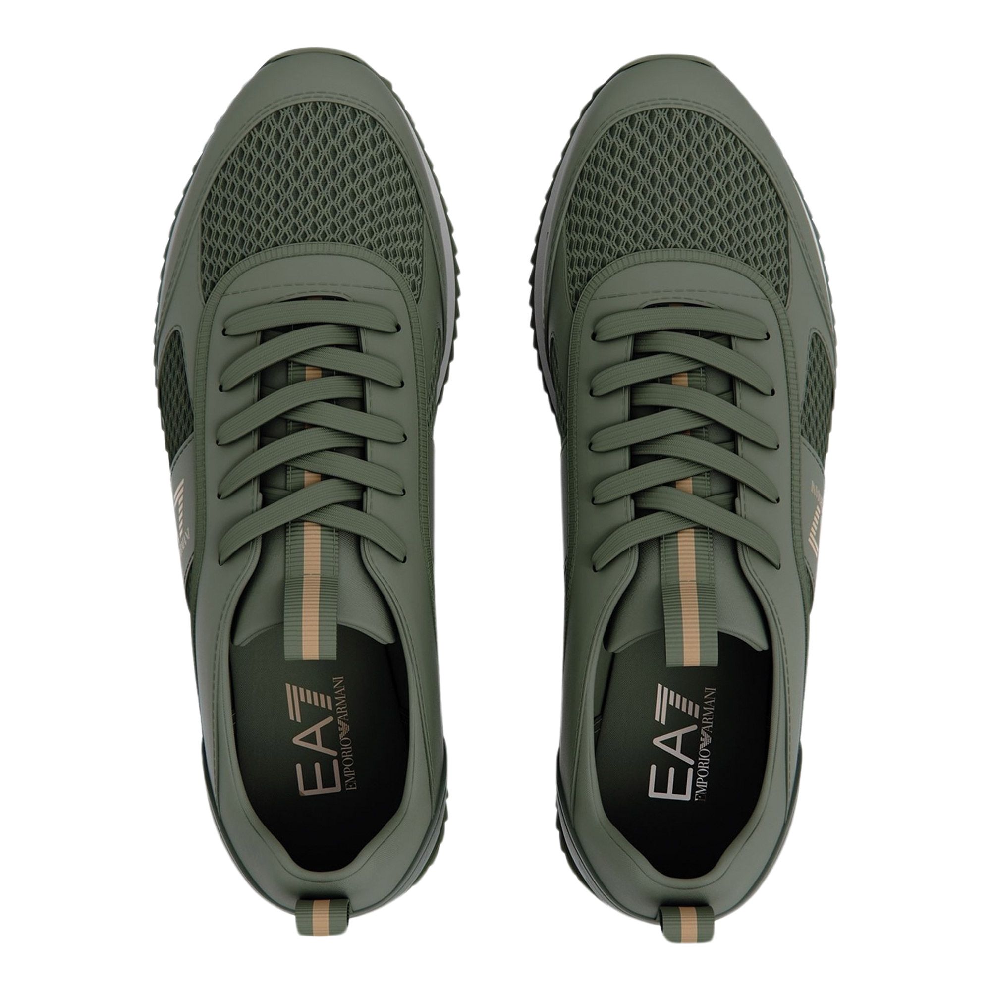 EA7 Black & White Lace Up Sneakers Heren