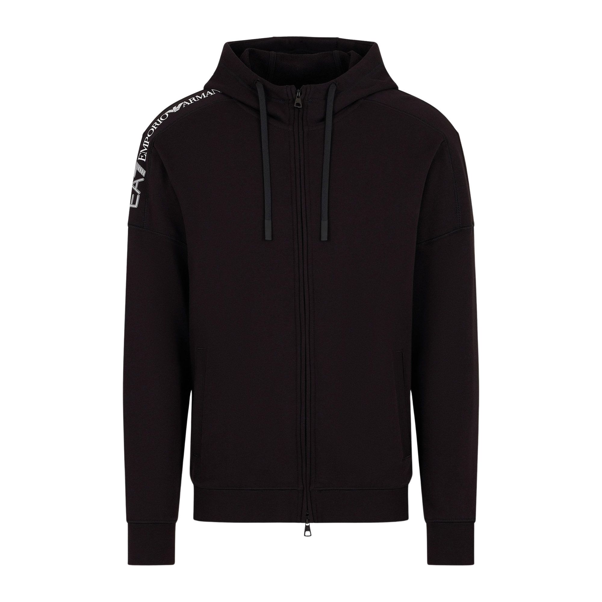 EA7 Logo Series Hooded Cotton Sweatvest Heren