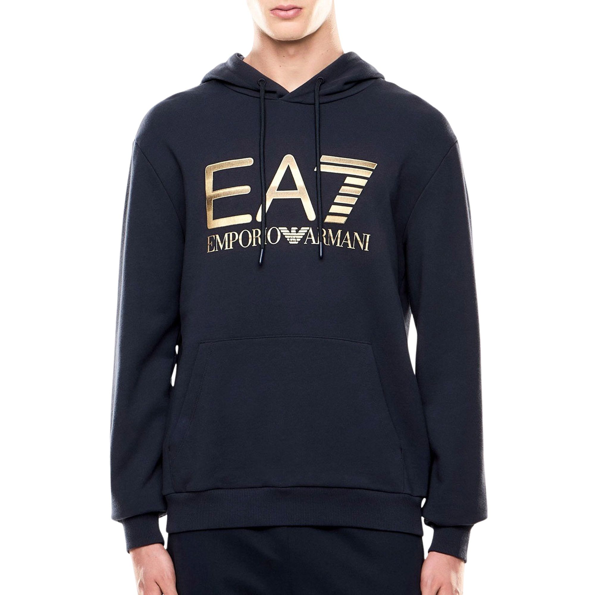 EA7 Logo Series Oversized Logo Hoodie Heren