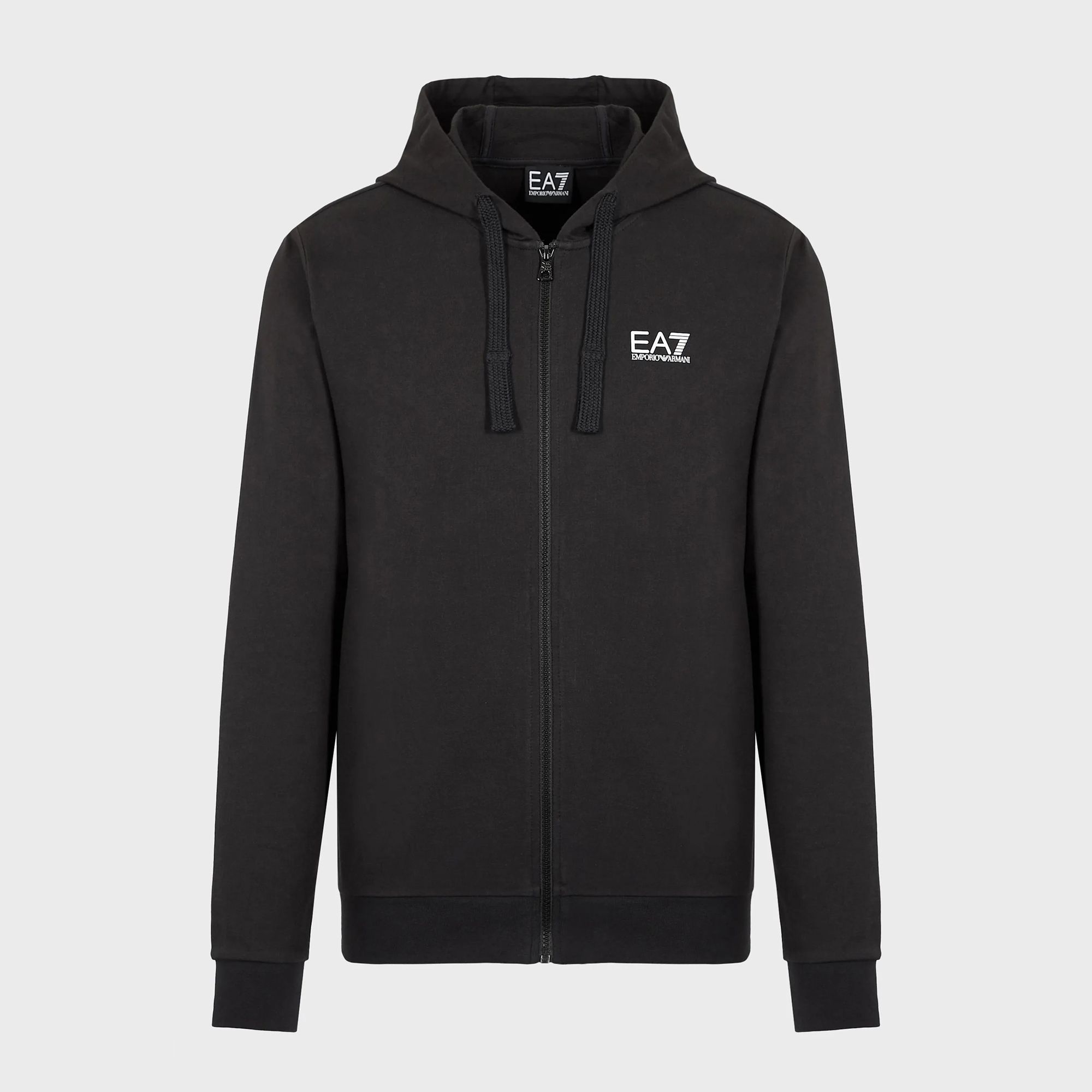 EA7 Metallic Logo Full Zip Hooded Sweatvest Heren
