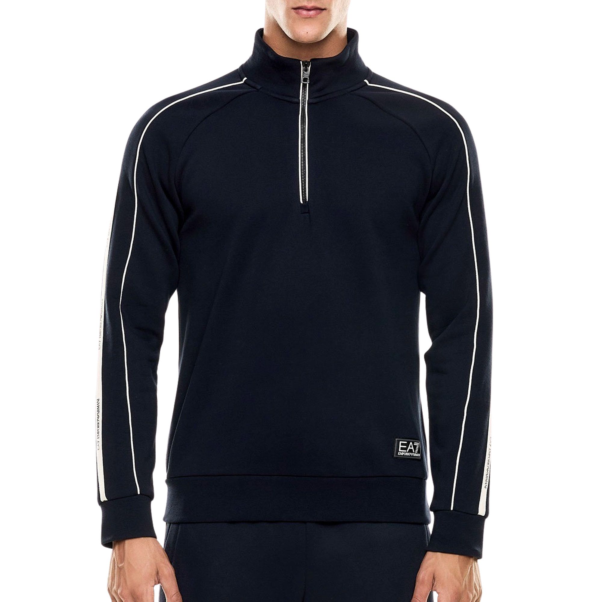 EA7 Logo Series Half-Zip Sweater Heren