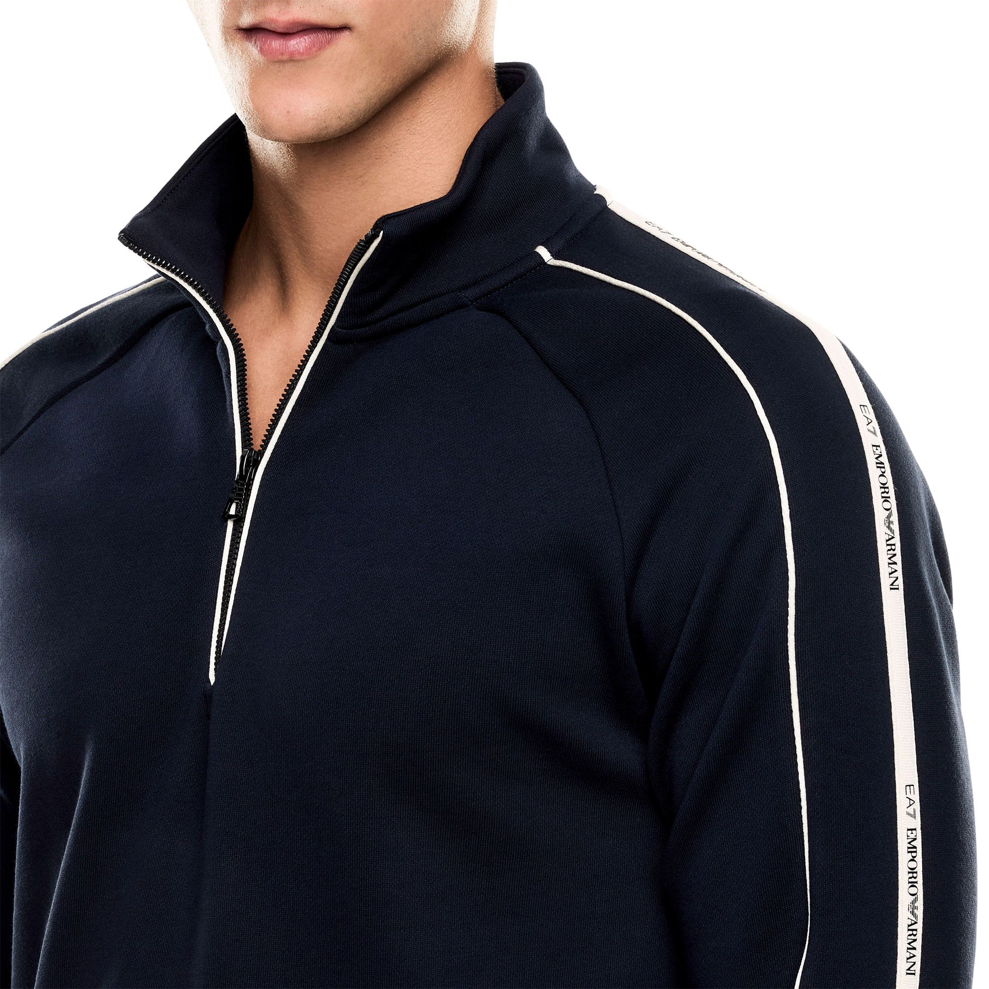 EA7 Logo Series Half-Zip Sweater Heren