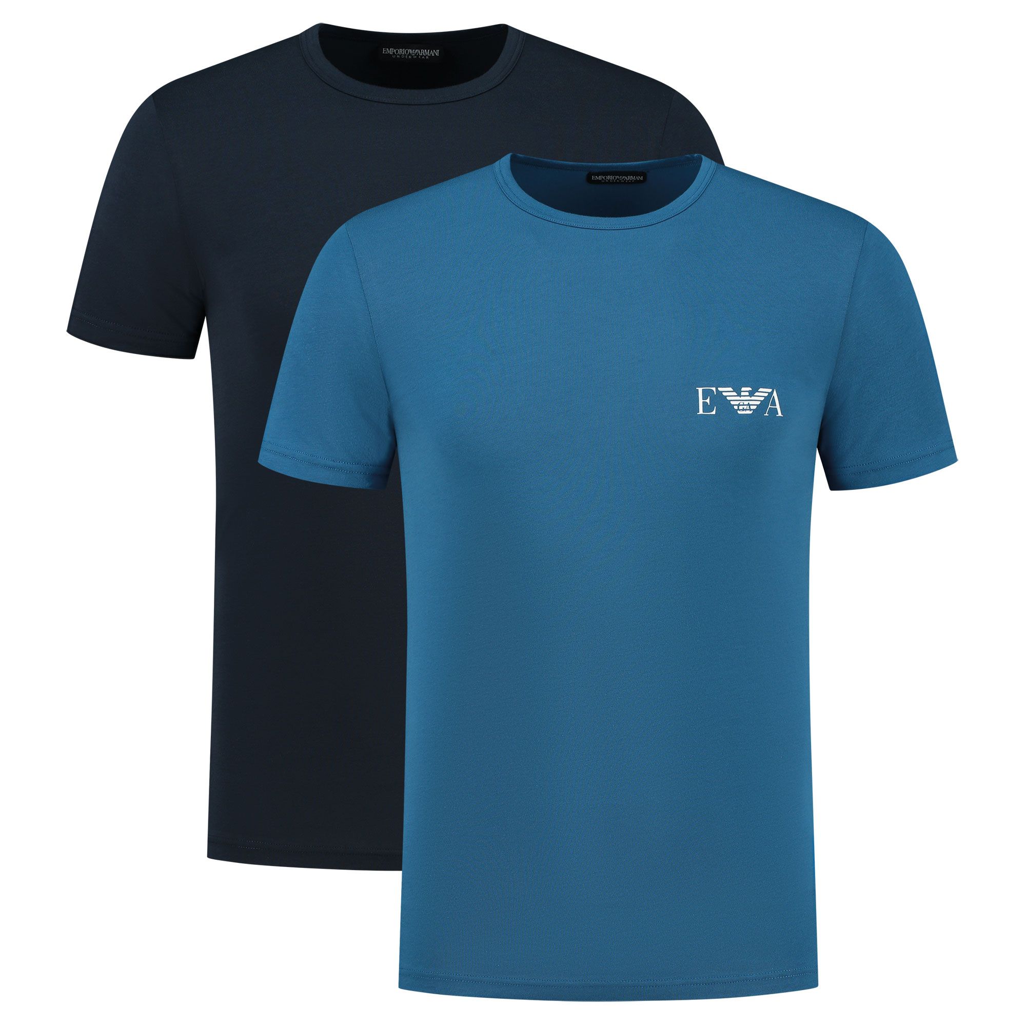 Emporio Armani Bold Monogram Crew T-shirt Heren (2-pack)