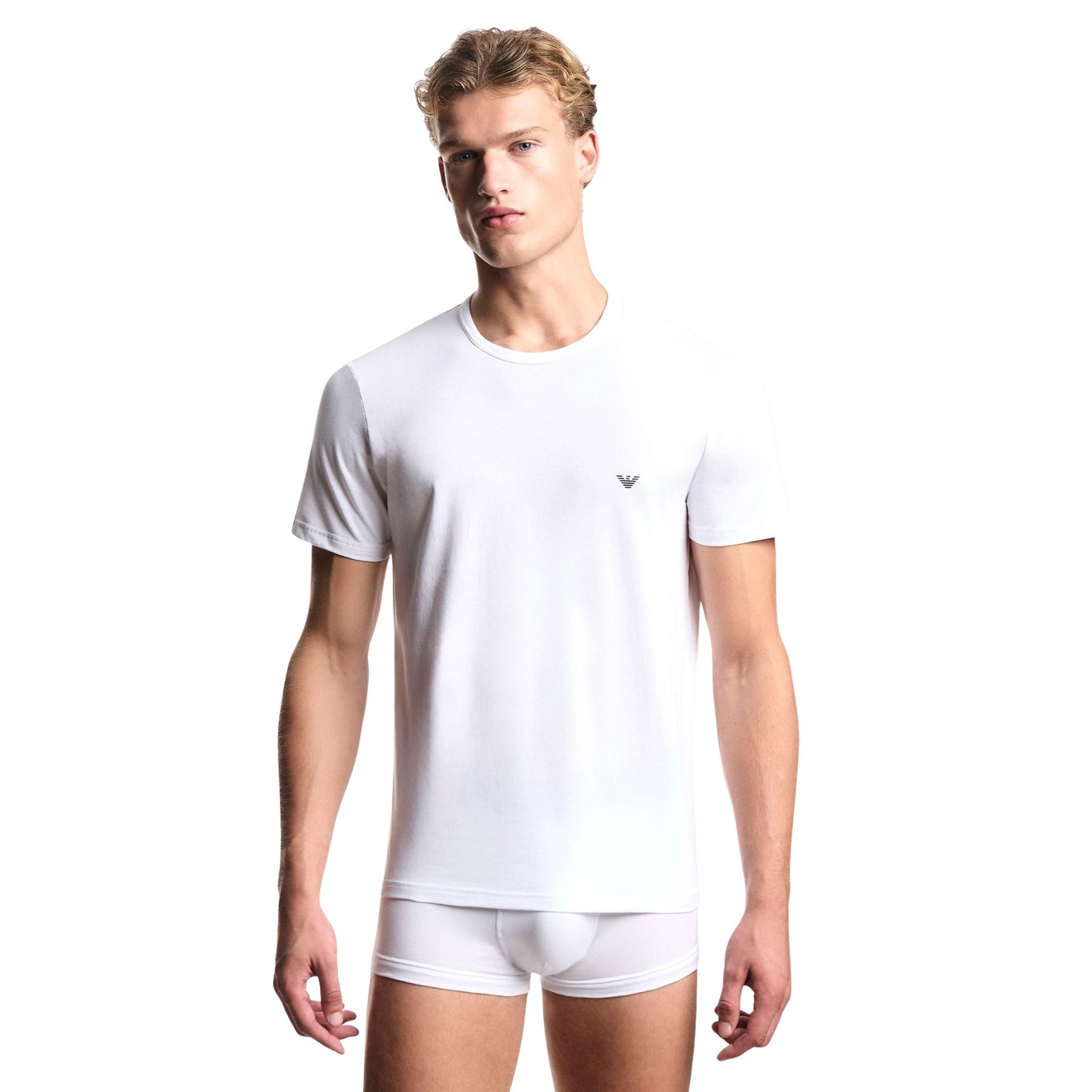 Emporio Armani Stretch Jersey Loungewear Shirt Heren (2-pack)