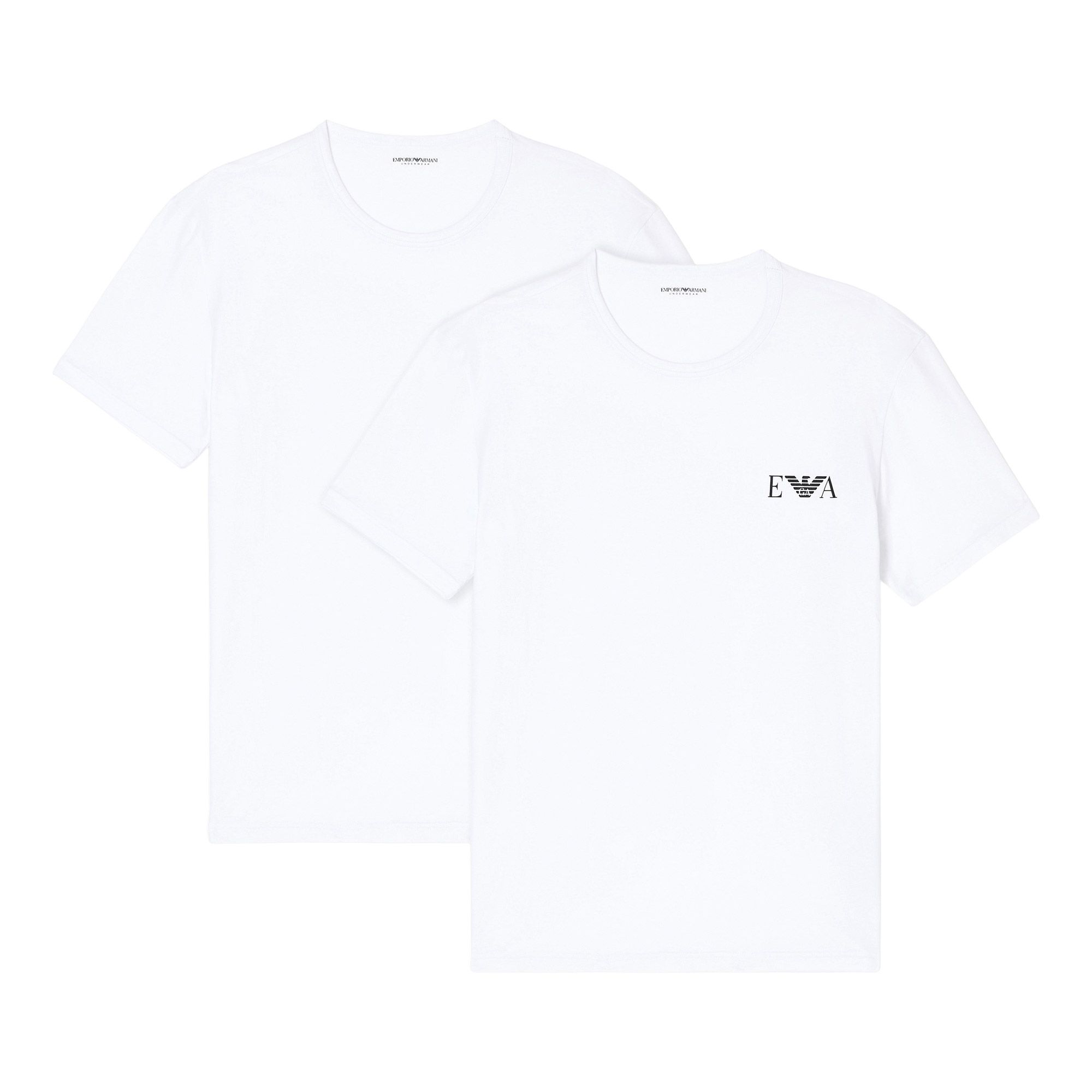 Emporio Armani Stretch Jersey Fitted Loungewear Shirt Herren (2-pack)