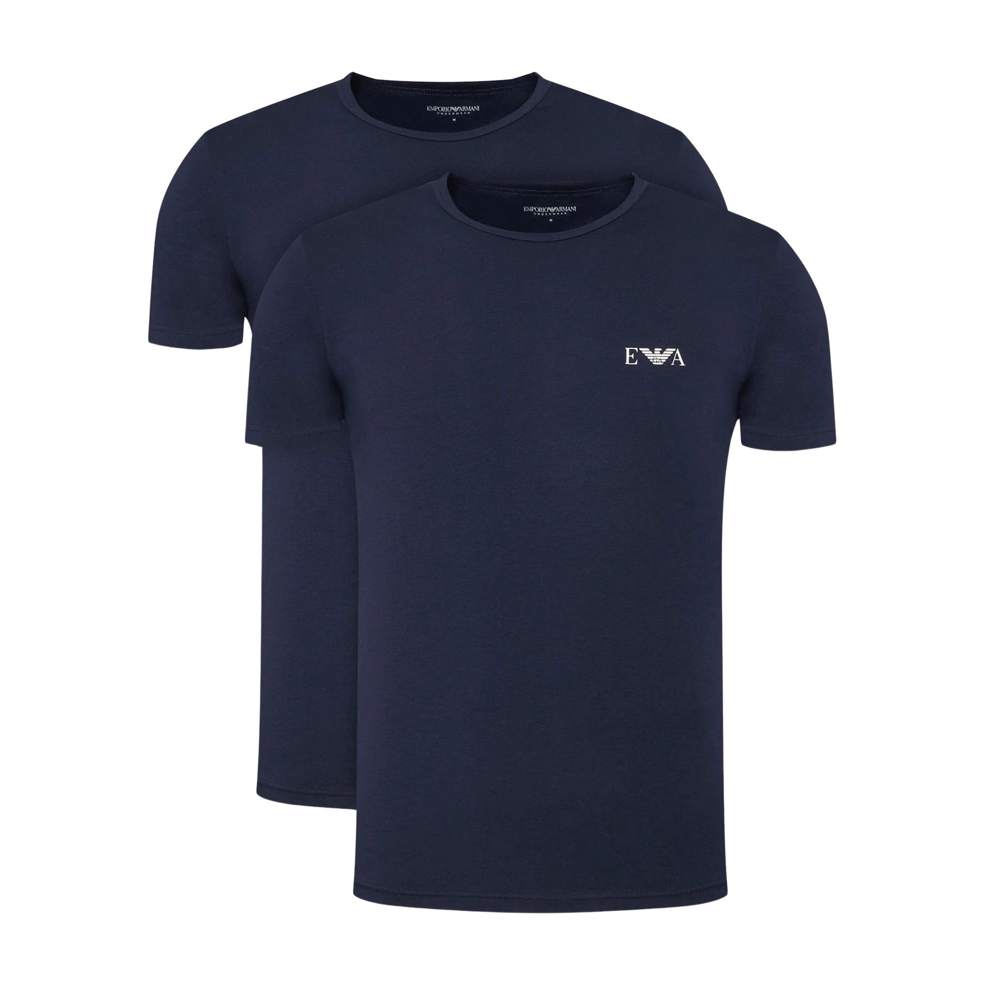 Emporio Armani Stretch Jersey Fitted Loungewear Shirt Herren (2-pack)