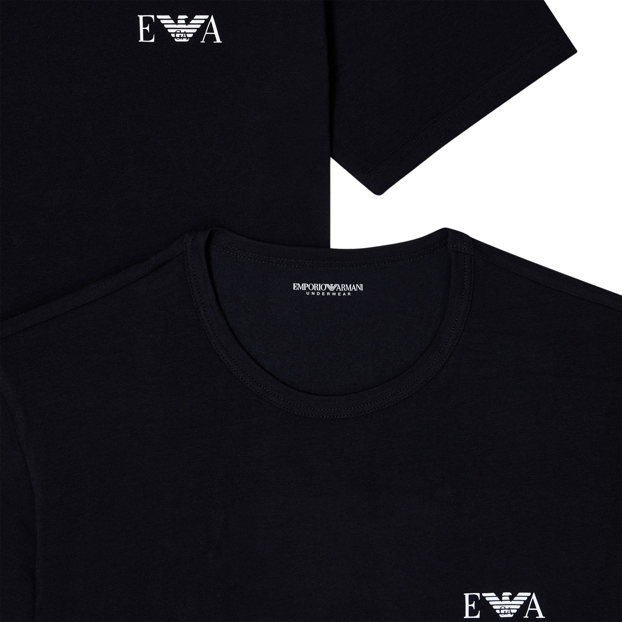 Emporio Armani Stretch Jersey Fitted Loungewear Shirt Heren (2-pack)