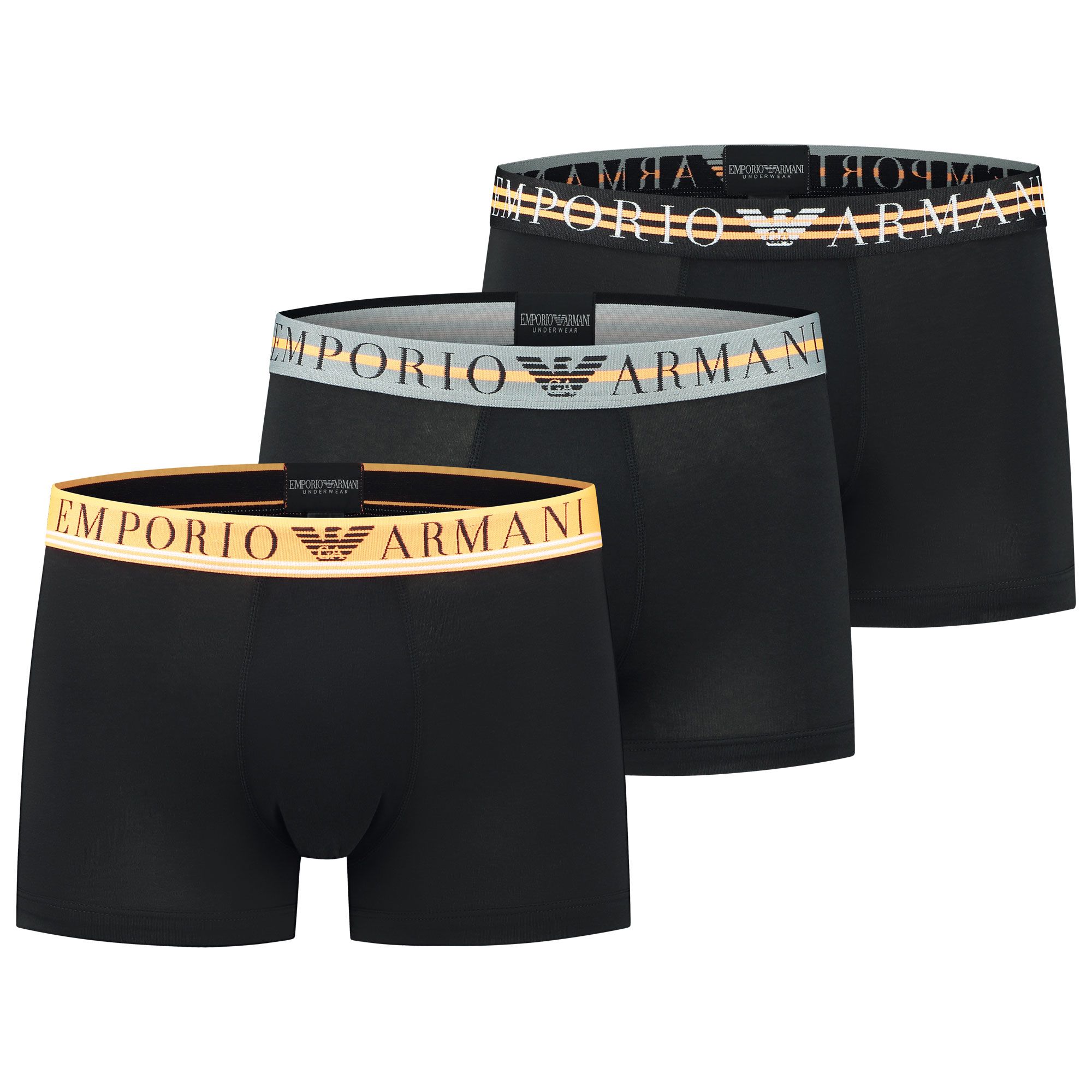 Emporio Armani Mixed Waistband Trunk Boxershorts Heren (3-pack)