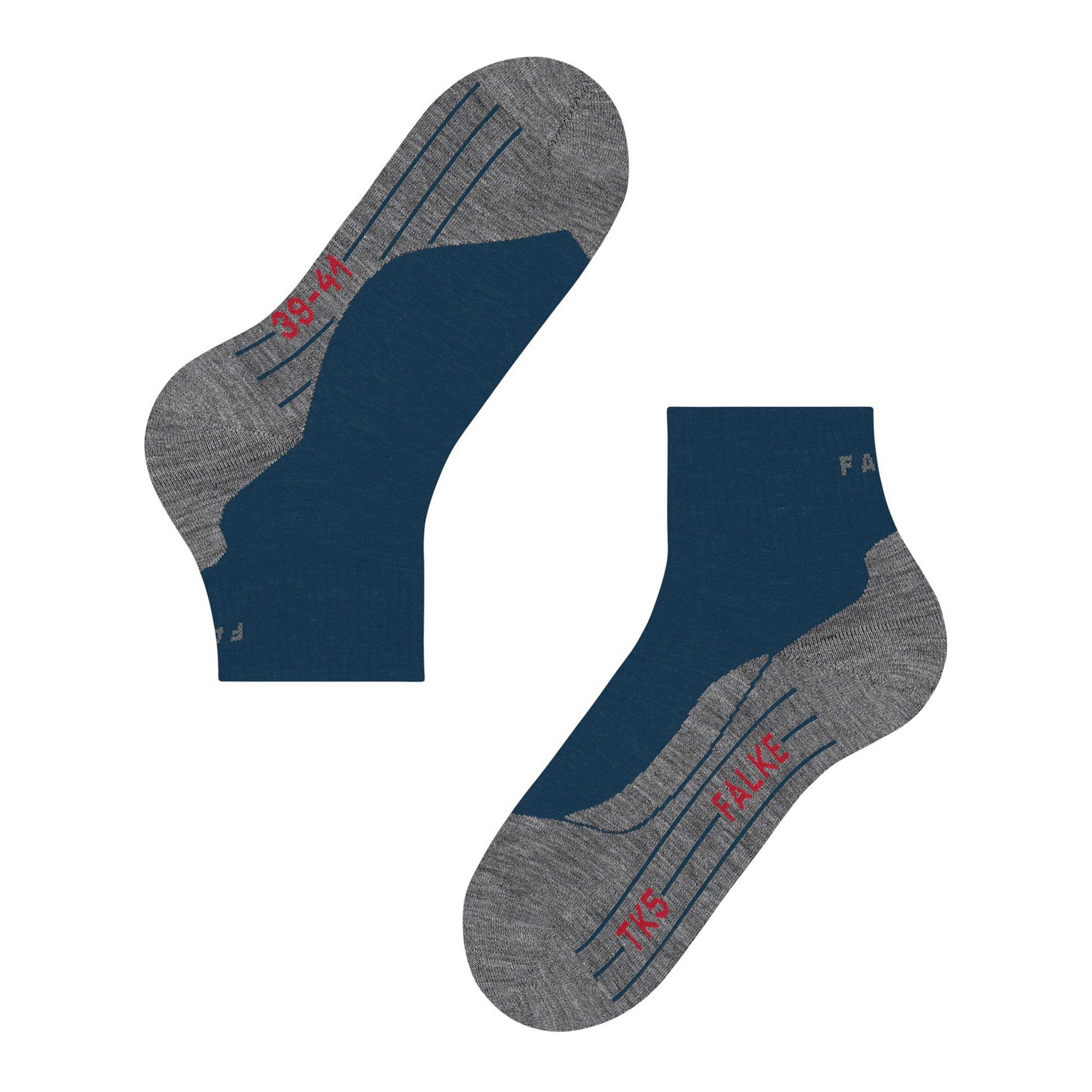 FALKE Heren Wandelsokken TK2 Explore Short M Sso Wol Functioneel Materiaal Anti Blaar Dik 1 Paar Blauw Blue Note 6545 44 45 3560023038
