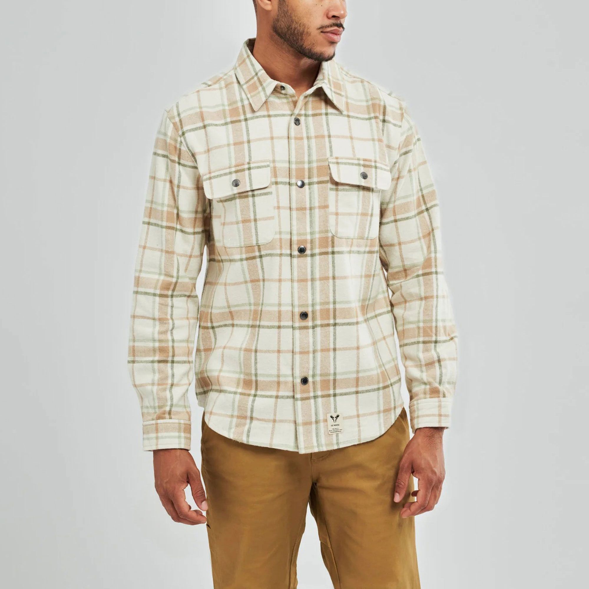 Fat Moose Adrian Checked Cotton Flannel Overhemd Heren