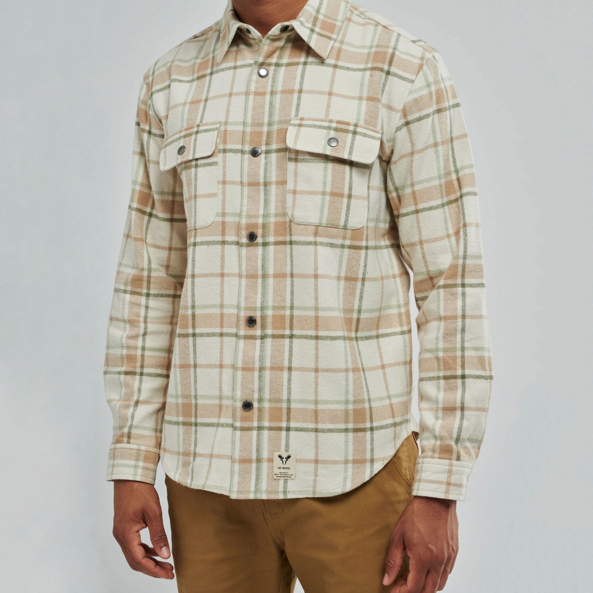 Fat Moose Adrian Checked Cotton Flannel Overhemd Heren