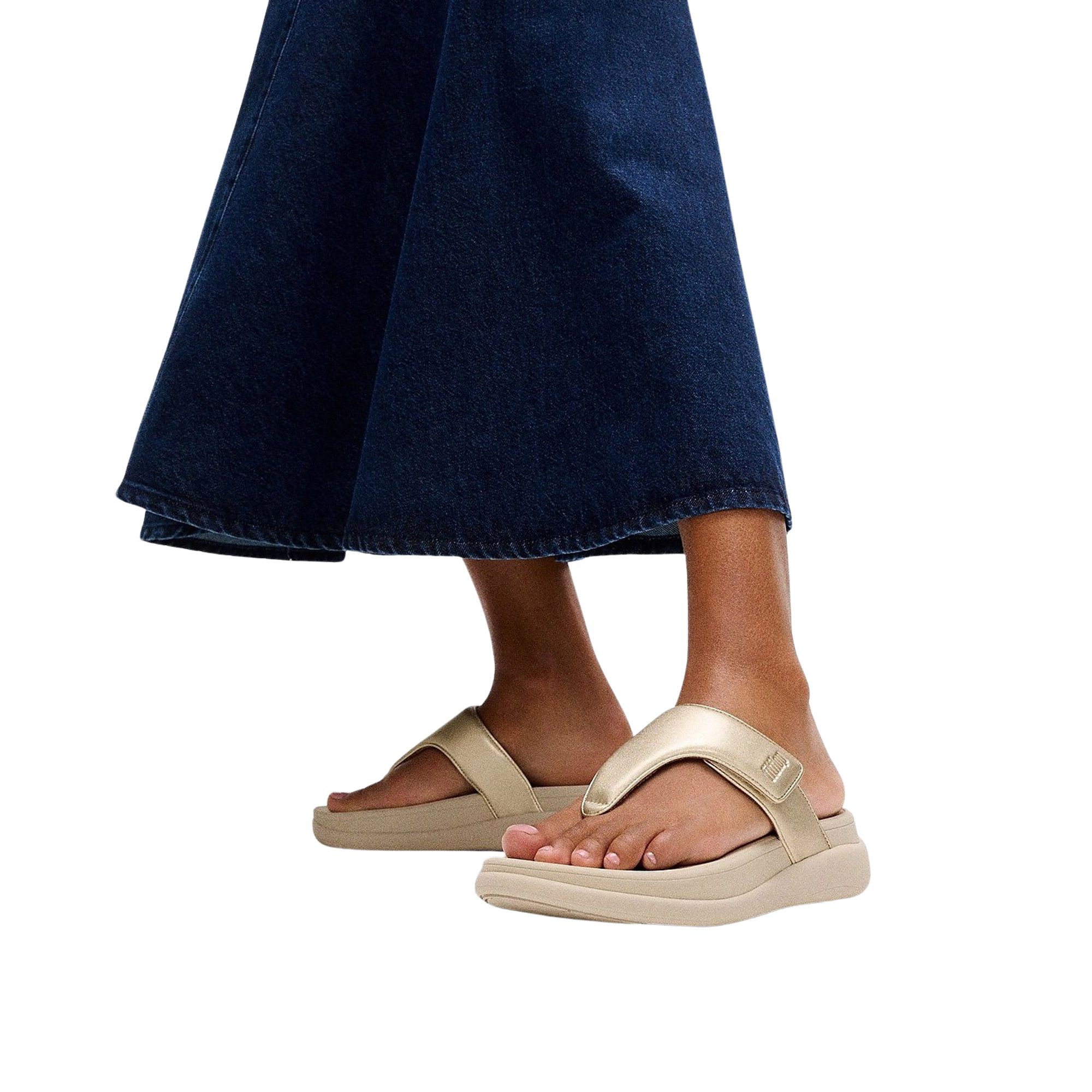 FitFlop F-Mode Go Adjustable Flatform Toepost Teenslippers Dames