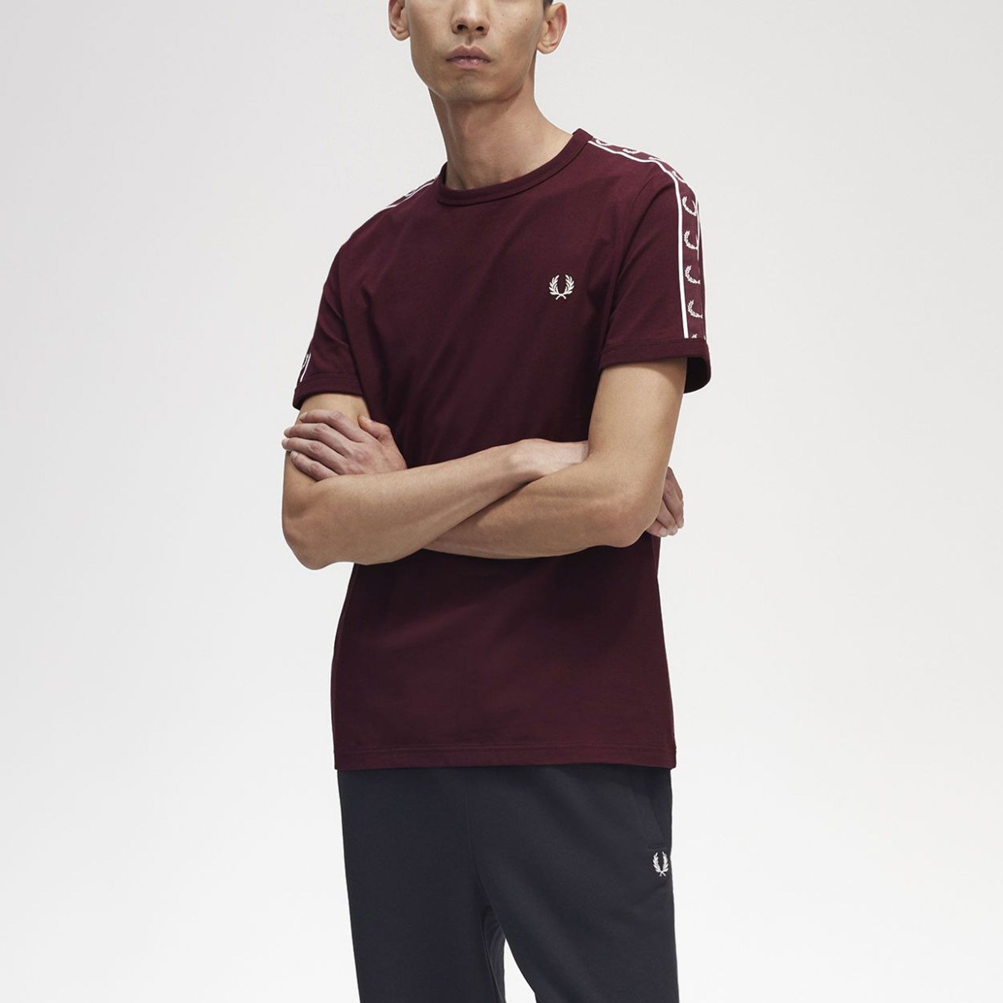 Fred Perry Contrast Tape Ringer Shirt Heren