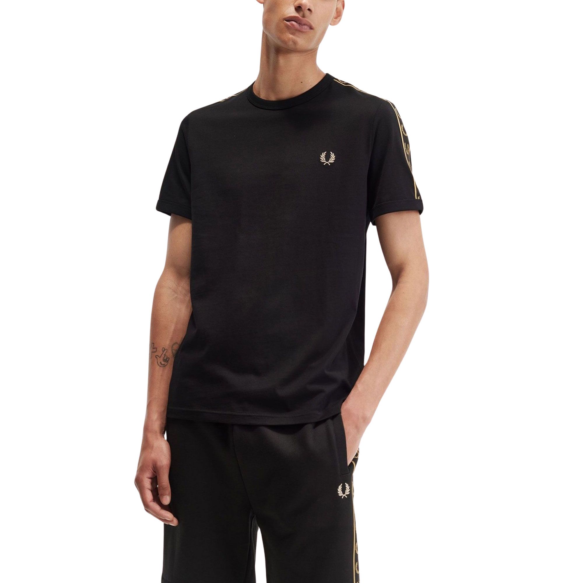 Fred Perry Contrast Tape Ringer Shirt Heren