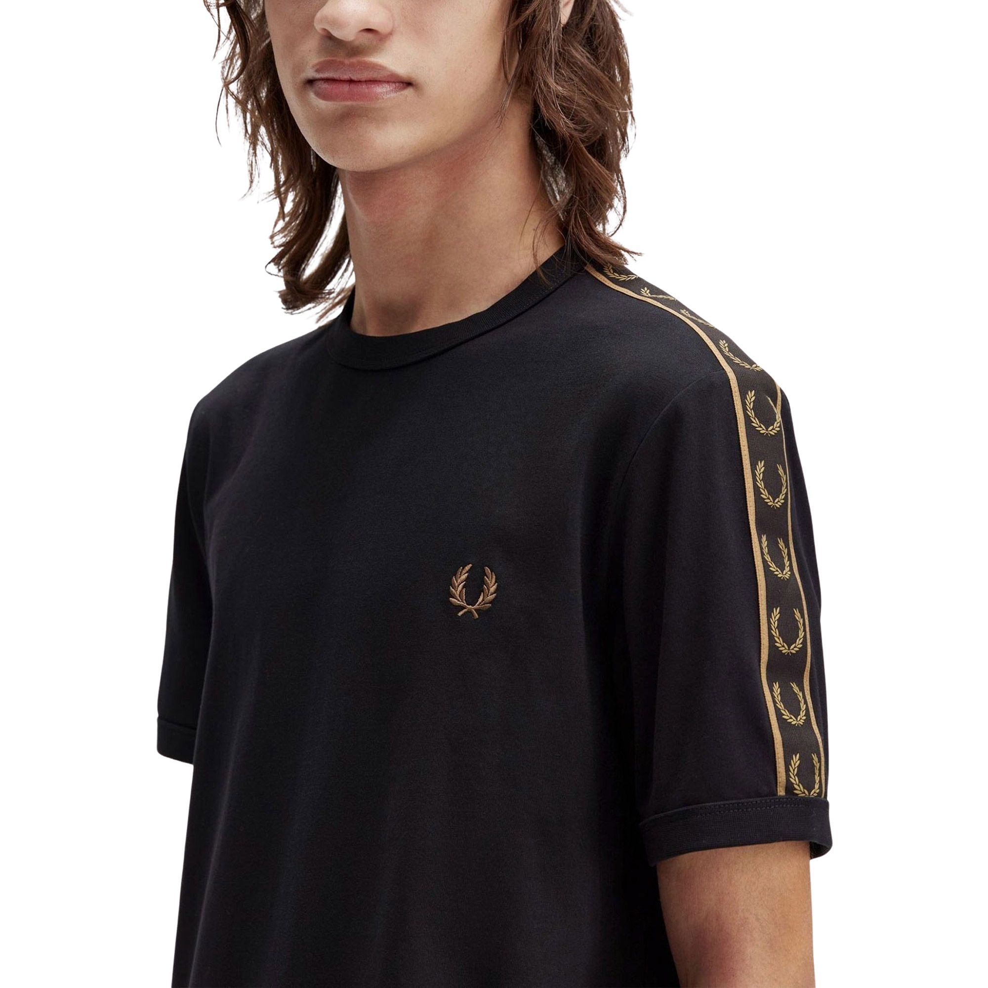 Fred Perry Contrast Tape Ringer Shirt Heren