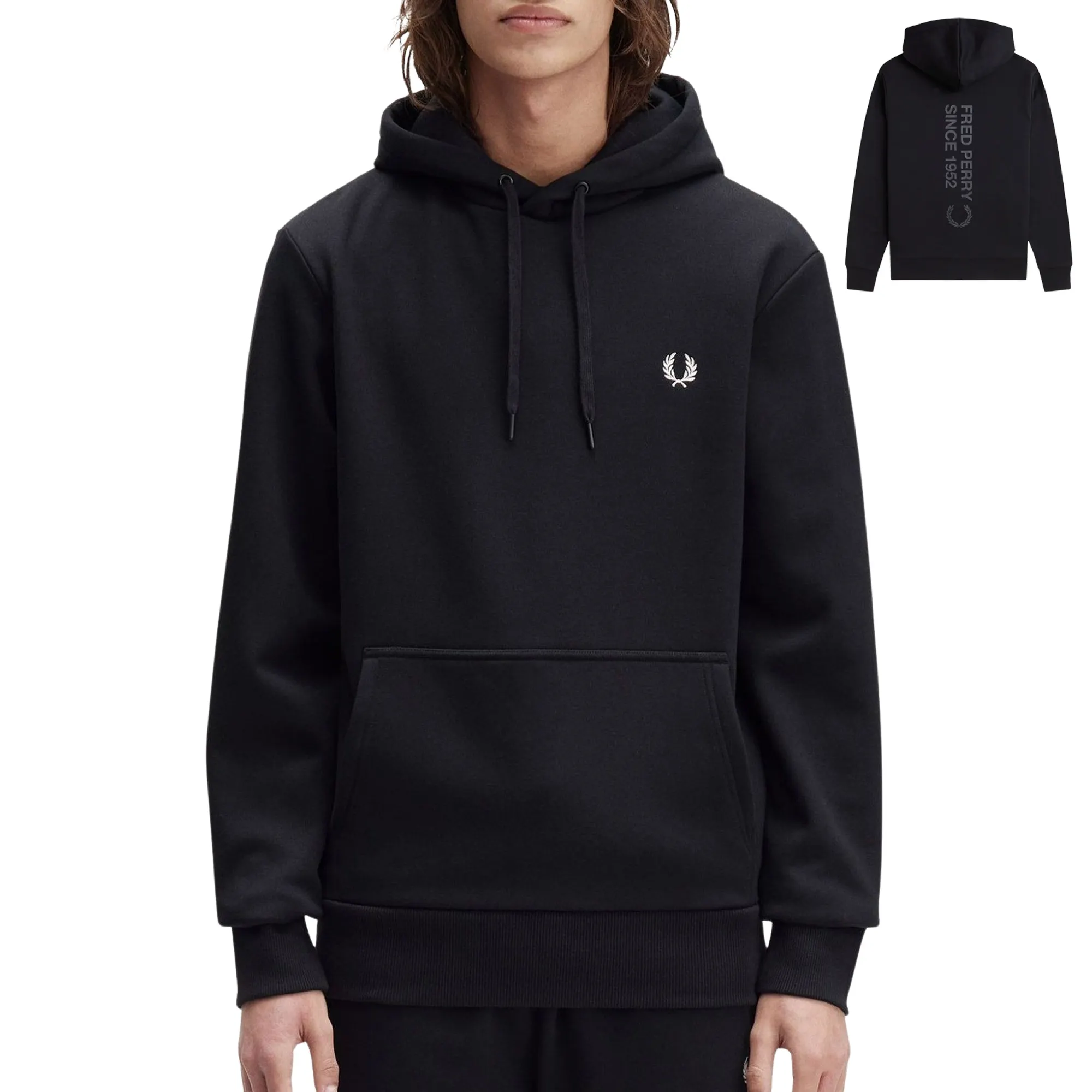 Fred Perry Bold Branding Hoodie Heren