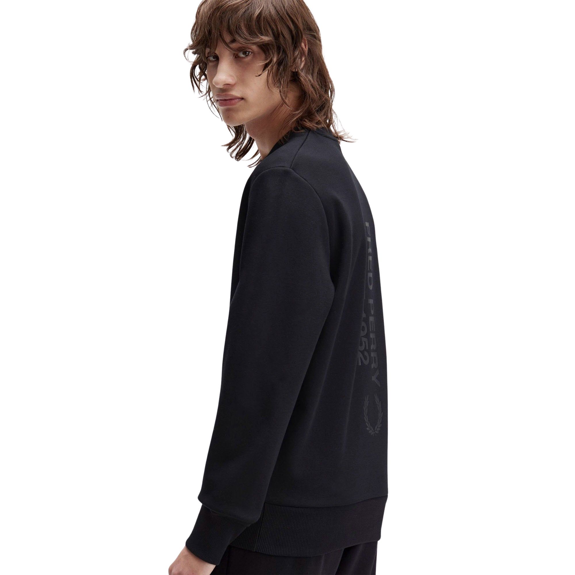Fred Perry Bold Branding Crewneck Sweater Heren