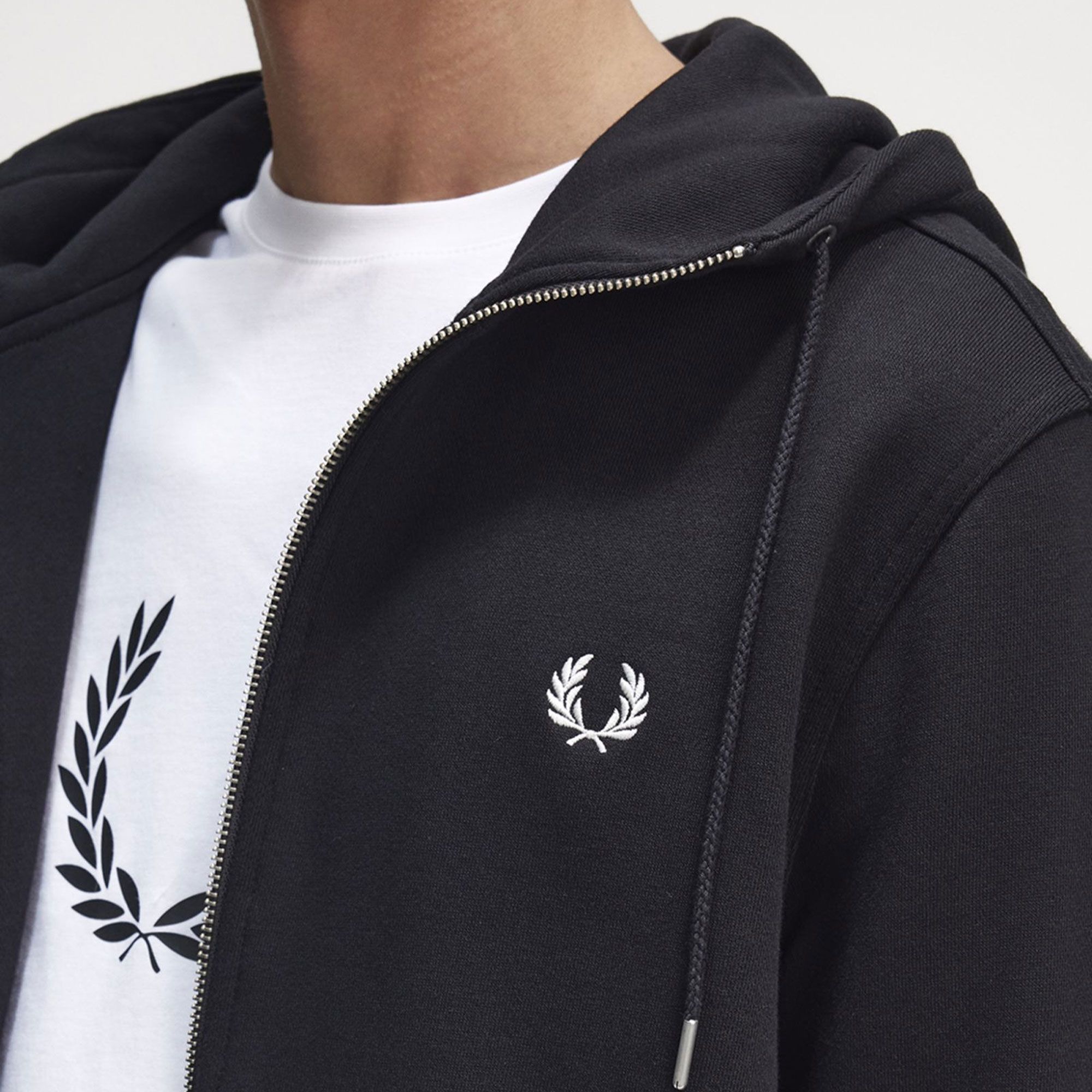 Fred Perry Hooded Sweatvest Heren
