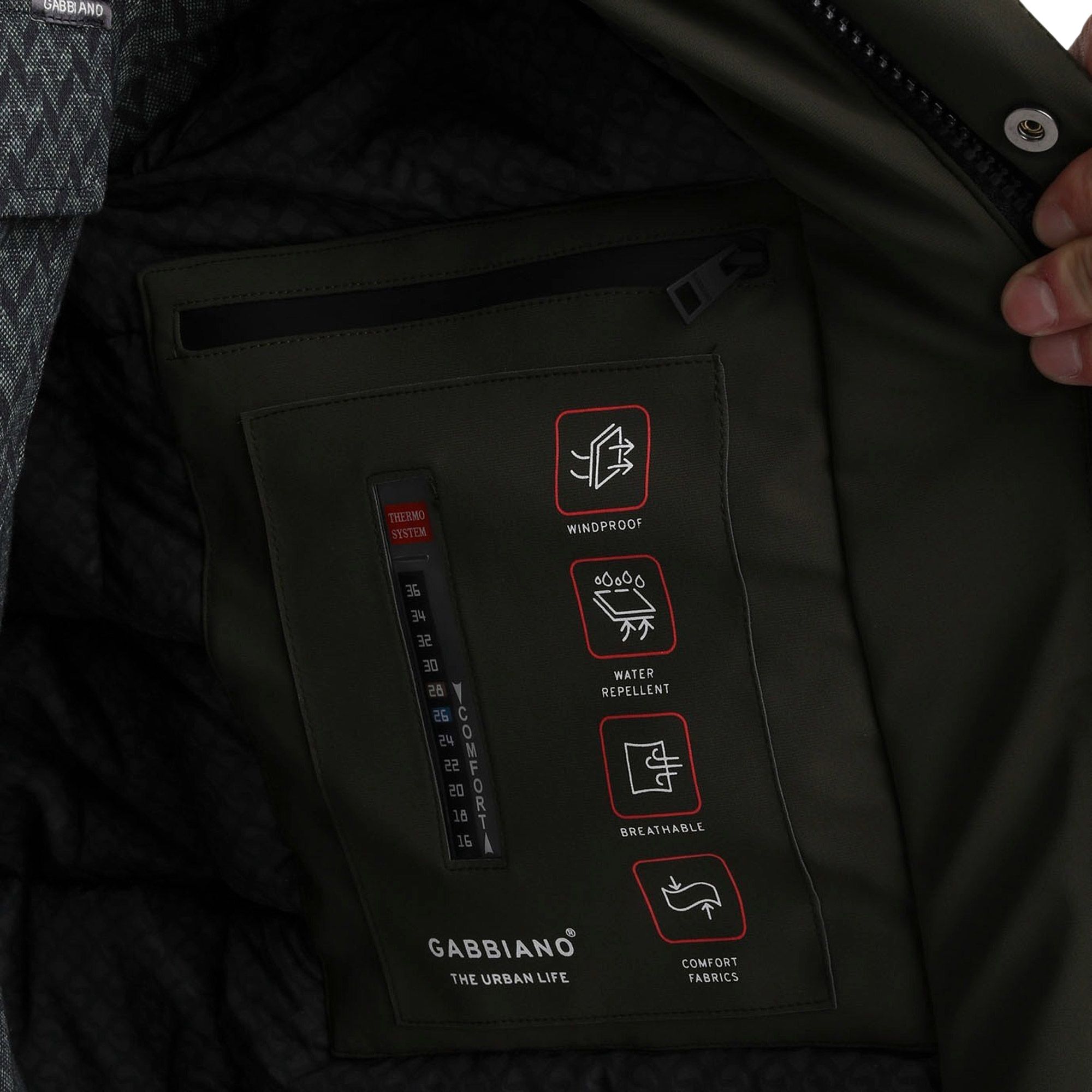 Gabbiano Minimalistic Stretch Parka Winterjas Heren