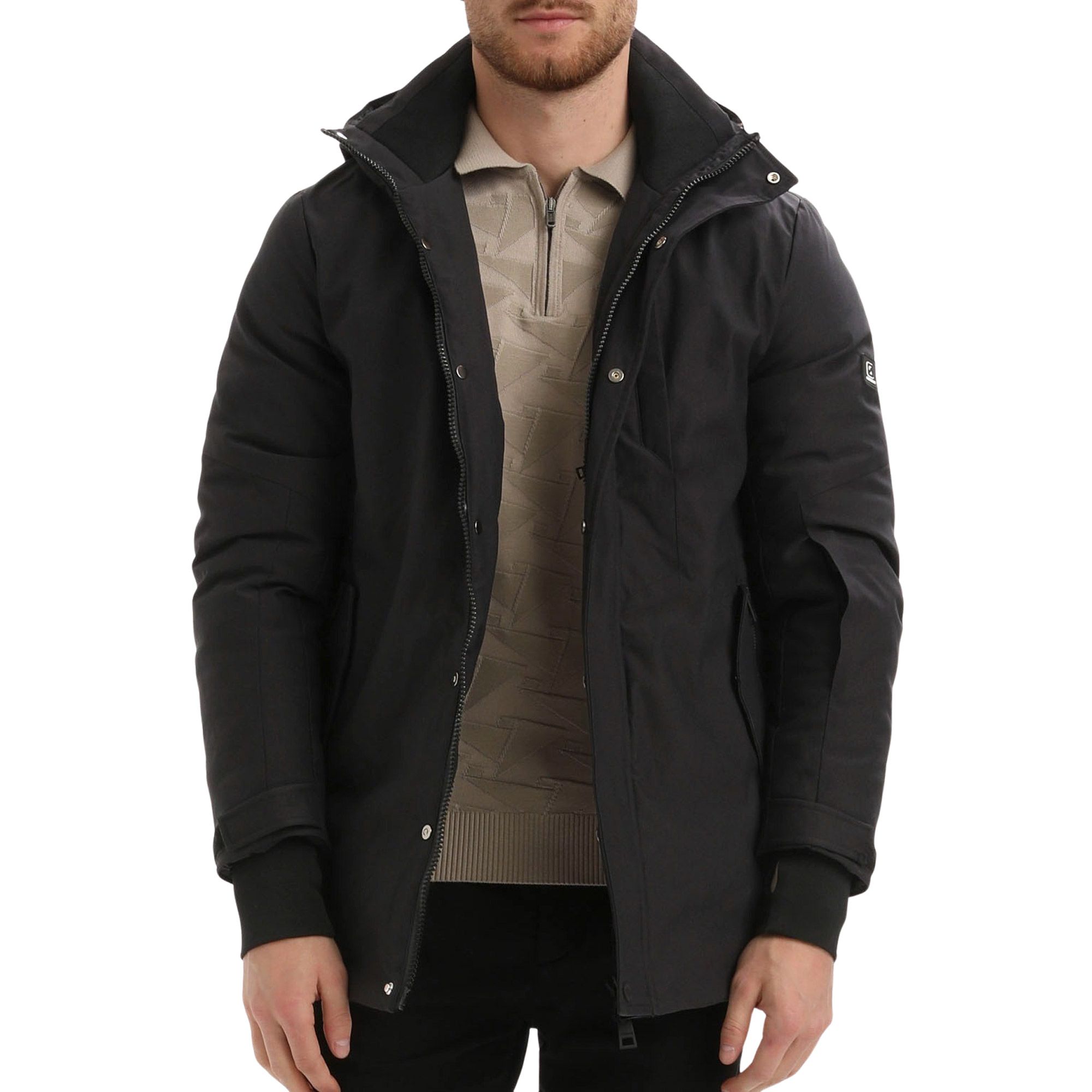 Gabbiano Long Canvas Parka Winterjacke Herren