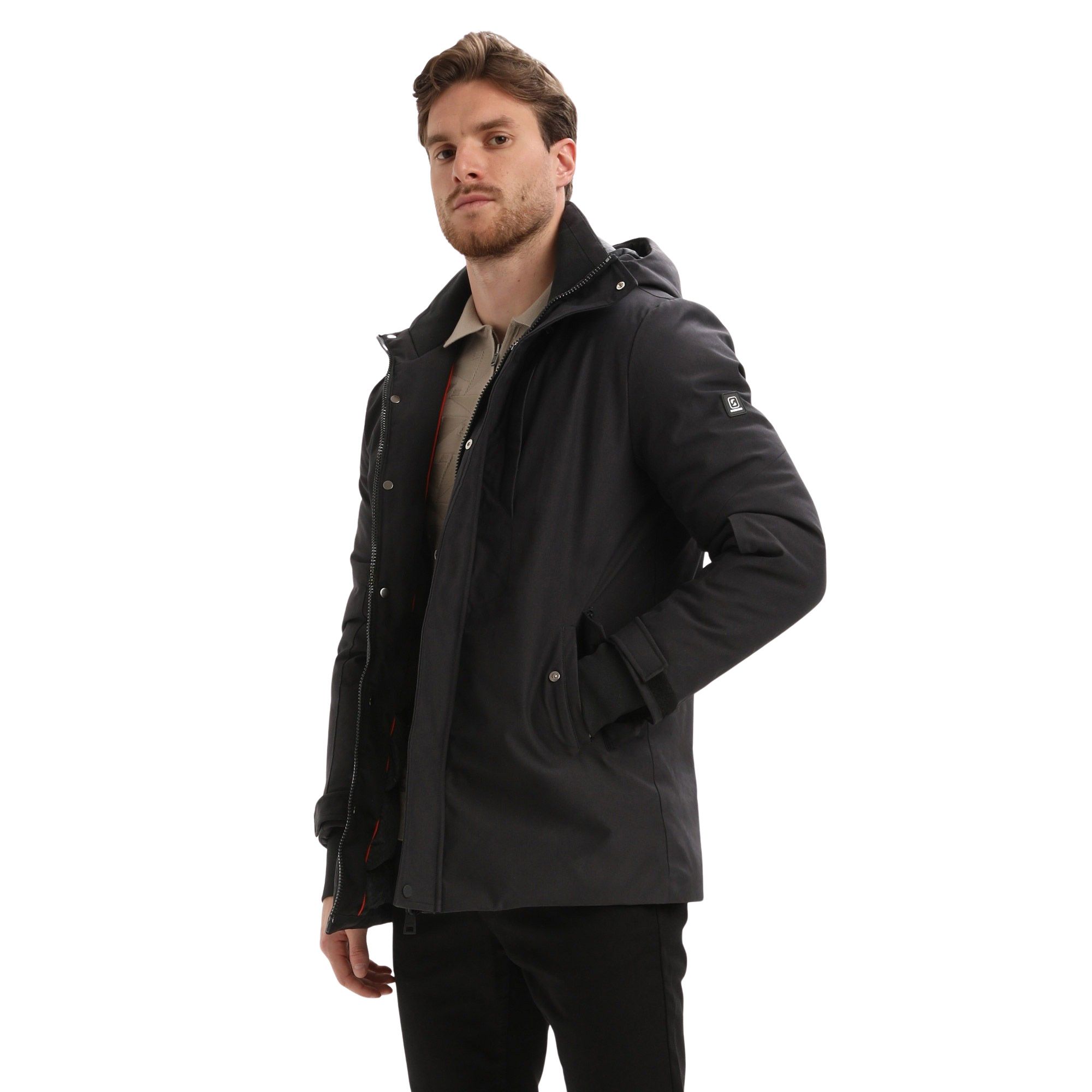 Gabbiano Long Canvas Parka Winterjas Heren