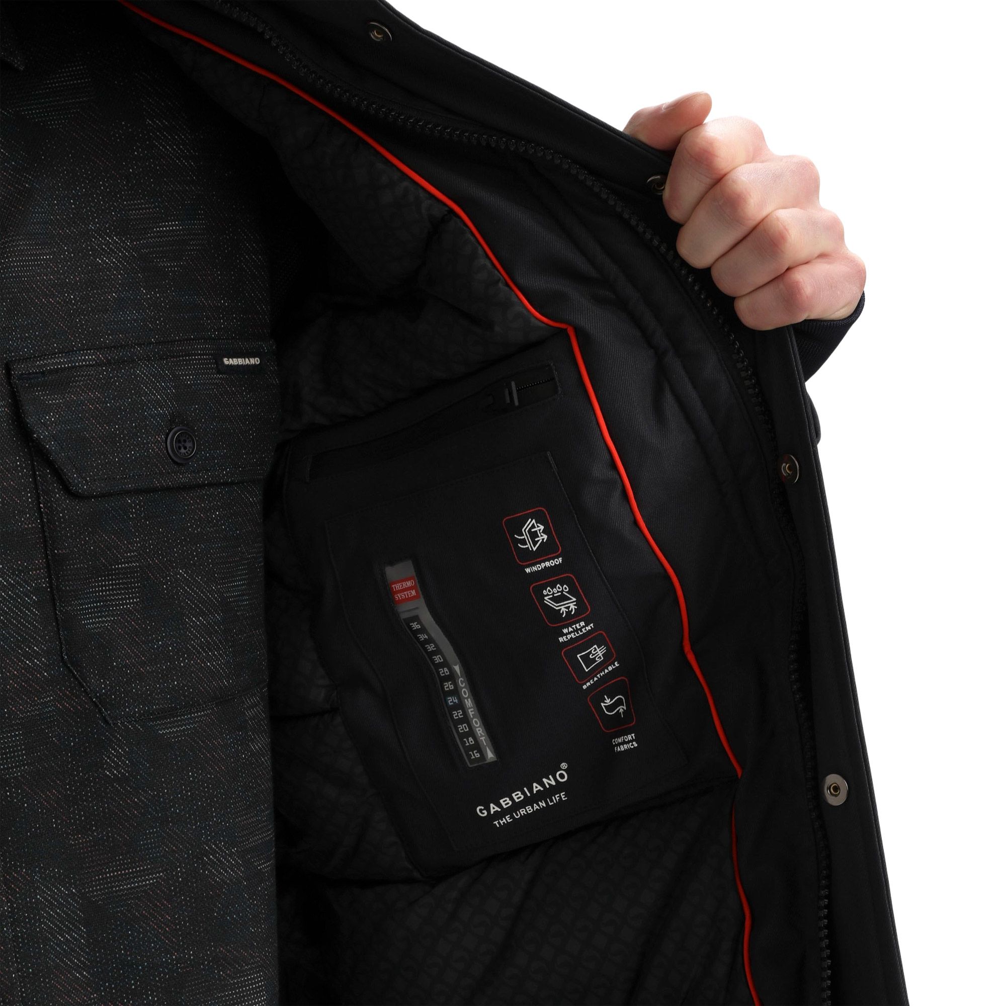 Gabbiano Long Canvas Parka Winterjas Heren