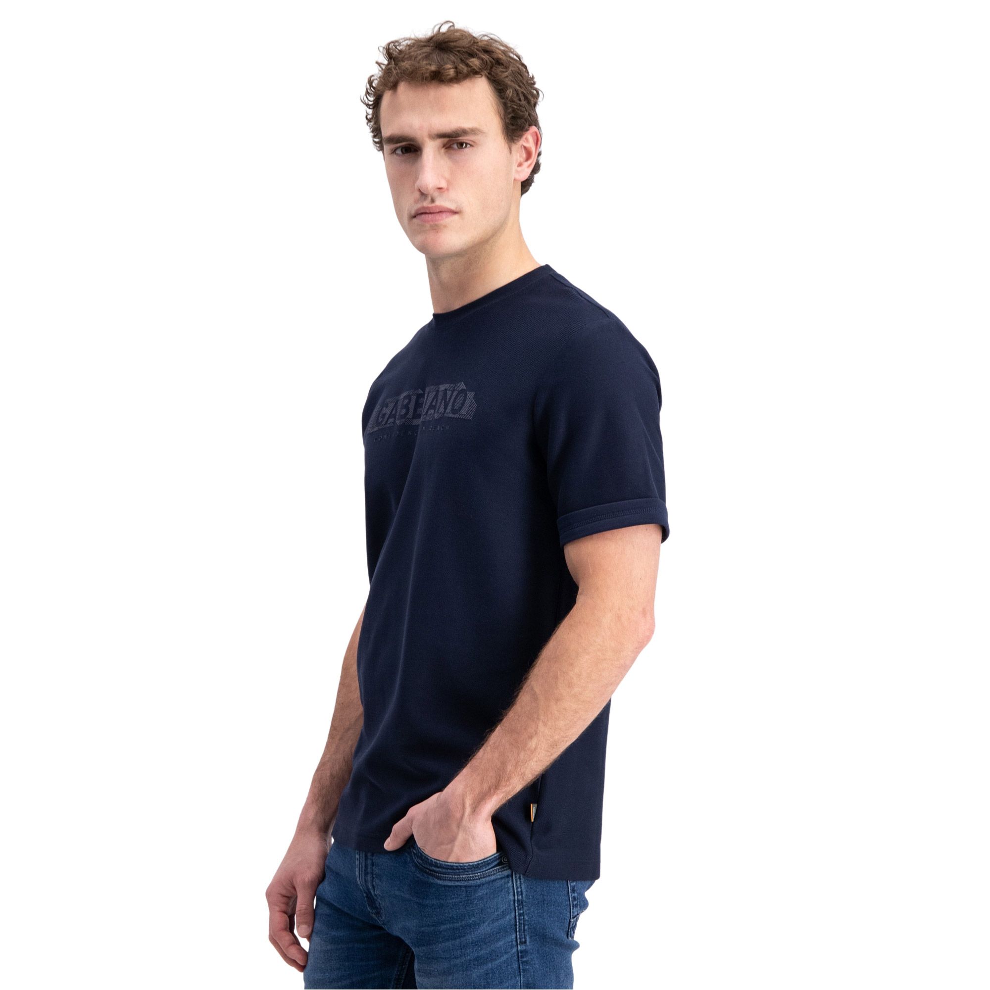 Gabbiano Jacquard Front Logo Shirt Heren