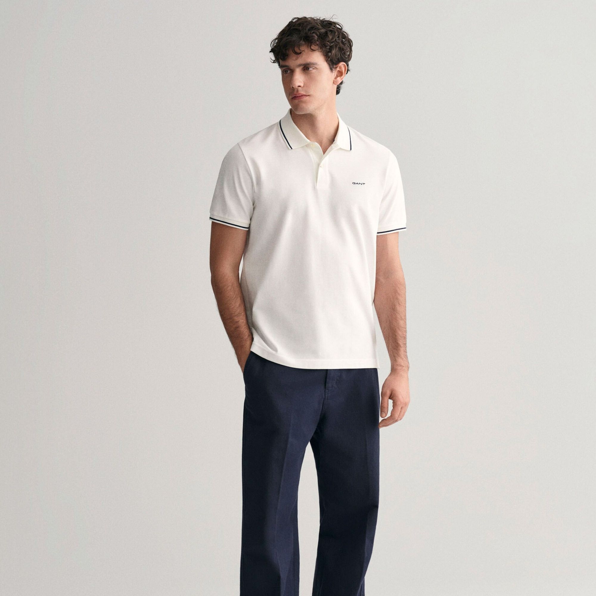 Gant Tipping SS Pique Rugger Poloshirt Herren