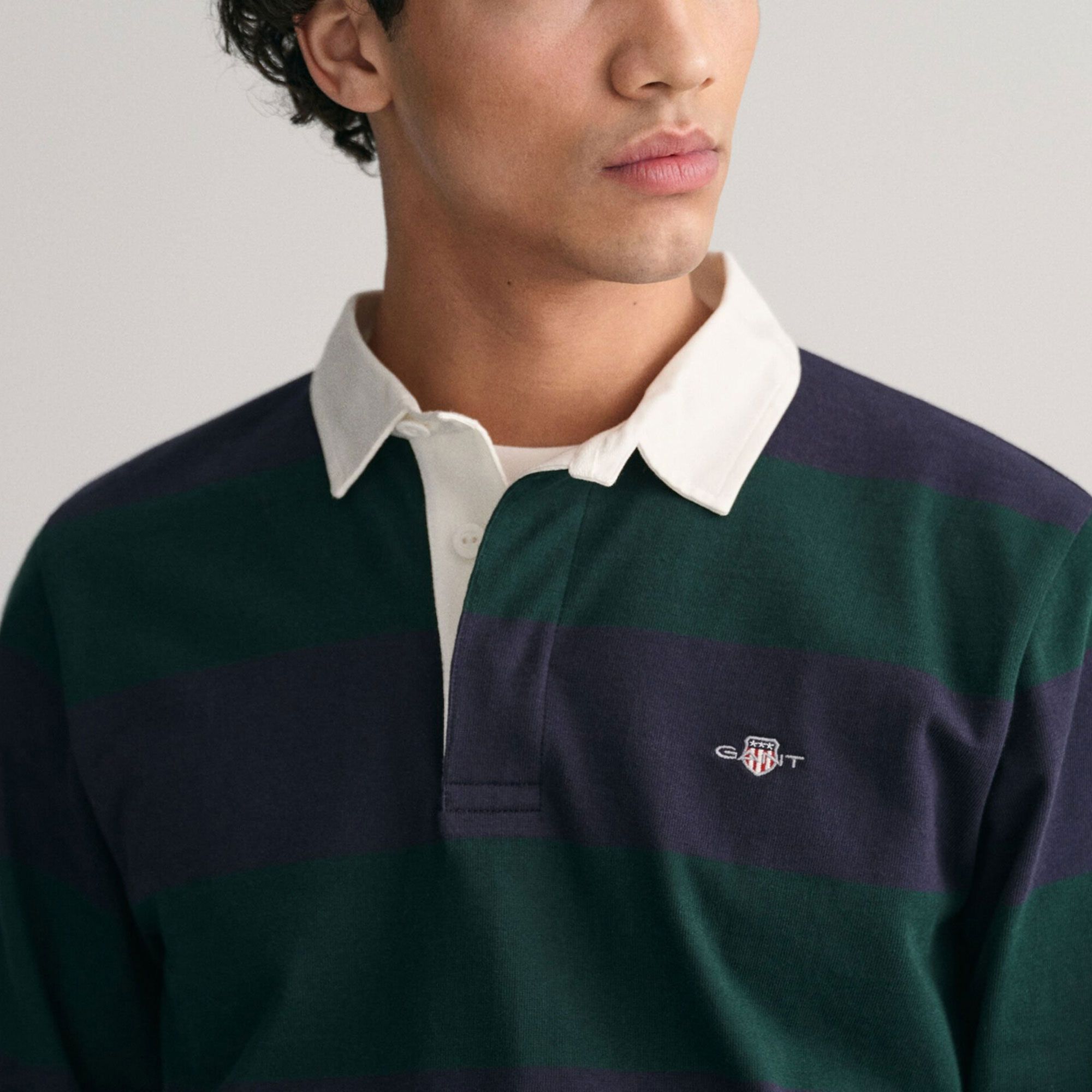 Gant Original Barstripe Heavy Rugger Longsleeve Polo Heren
